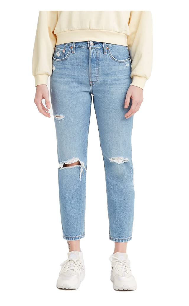 Levi's Women's 501 Crop Jeans - High Waist Straight Leg Denim Pants for Casual Wear & Everyday Style