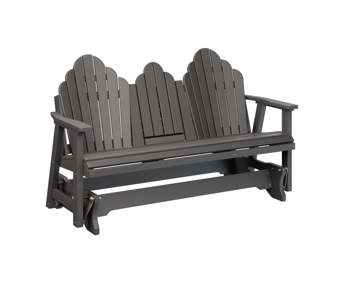 Berlin Gardens Cozi Back 3-Seat Porch Swing Glider with Cup Holder Console - Perfect for Outdoor Patio, Deck, Garden Relaxation