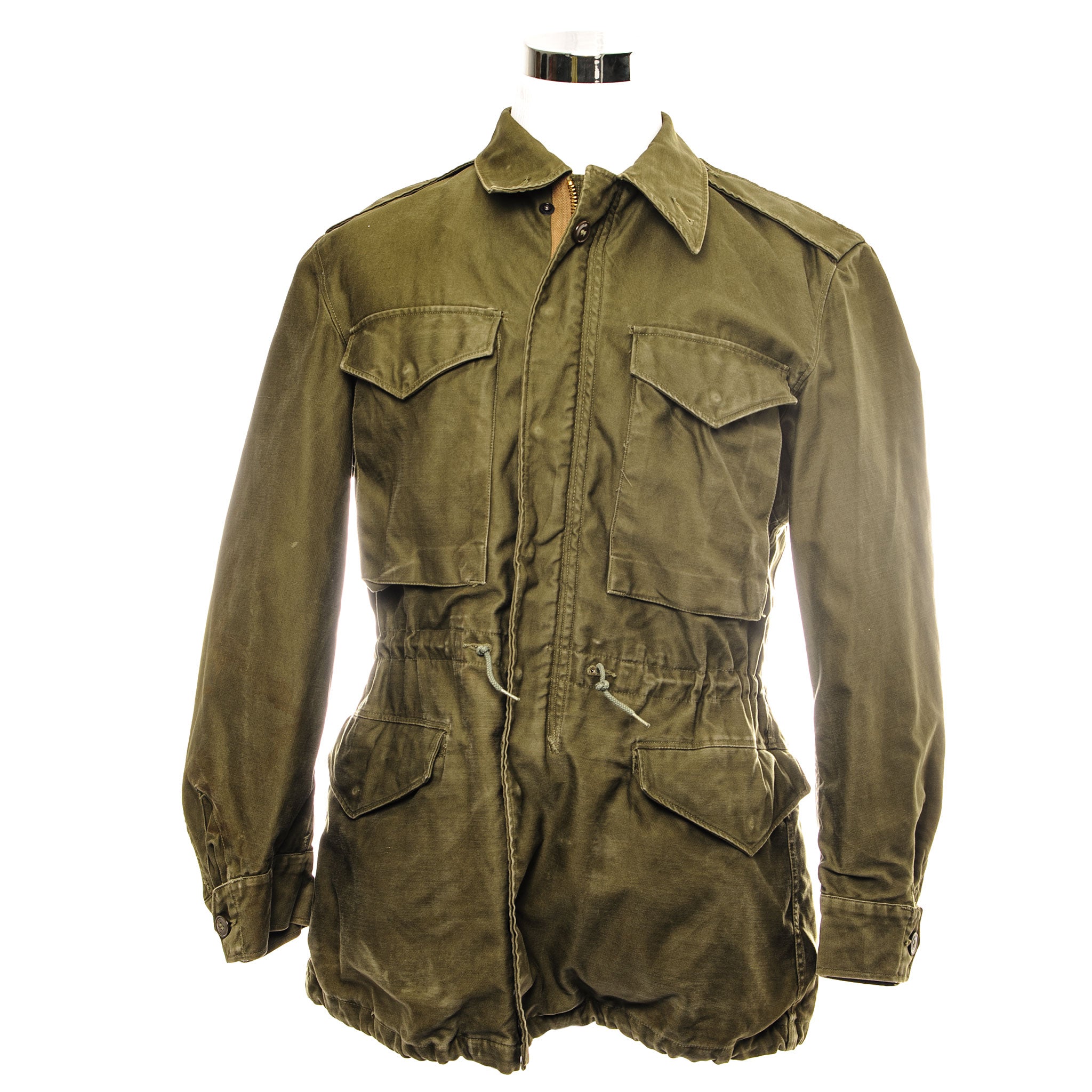 Vintage US Army M-1951 M51 Field Jacket - Korean War Era Military Surplus - Size Small Regular - Authentic Olive Drab Outerwear for Collectors & Reenactments