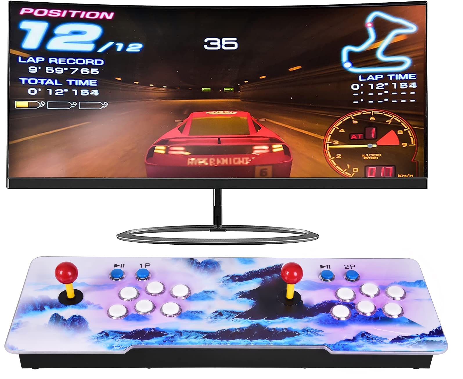 Timstono 3D Pandora's Box 18s - 8000 Arcade Games Console with HDMI/VGA Support, Multiplayer Home Joystick for Family Entertainment - Perfect for Game Nights & Retro Gaming Parties