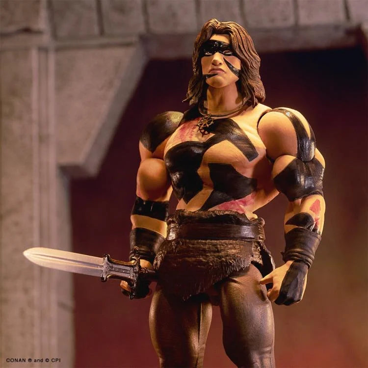 Conan The Barbarian ULTIMATES! Action Figure - Conan (War Paint Version) | Collectible Toy for Fans & Display | Perfect for Comic Book Collections, Movie Memorabilia, and Fantasy Decor