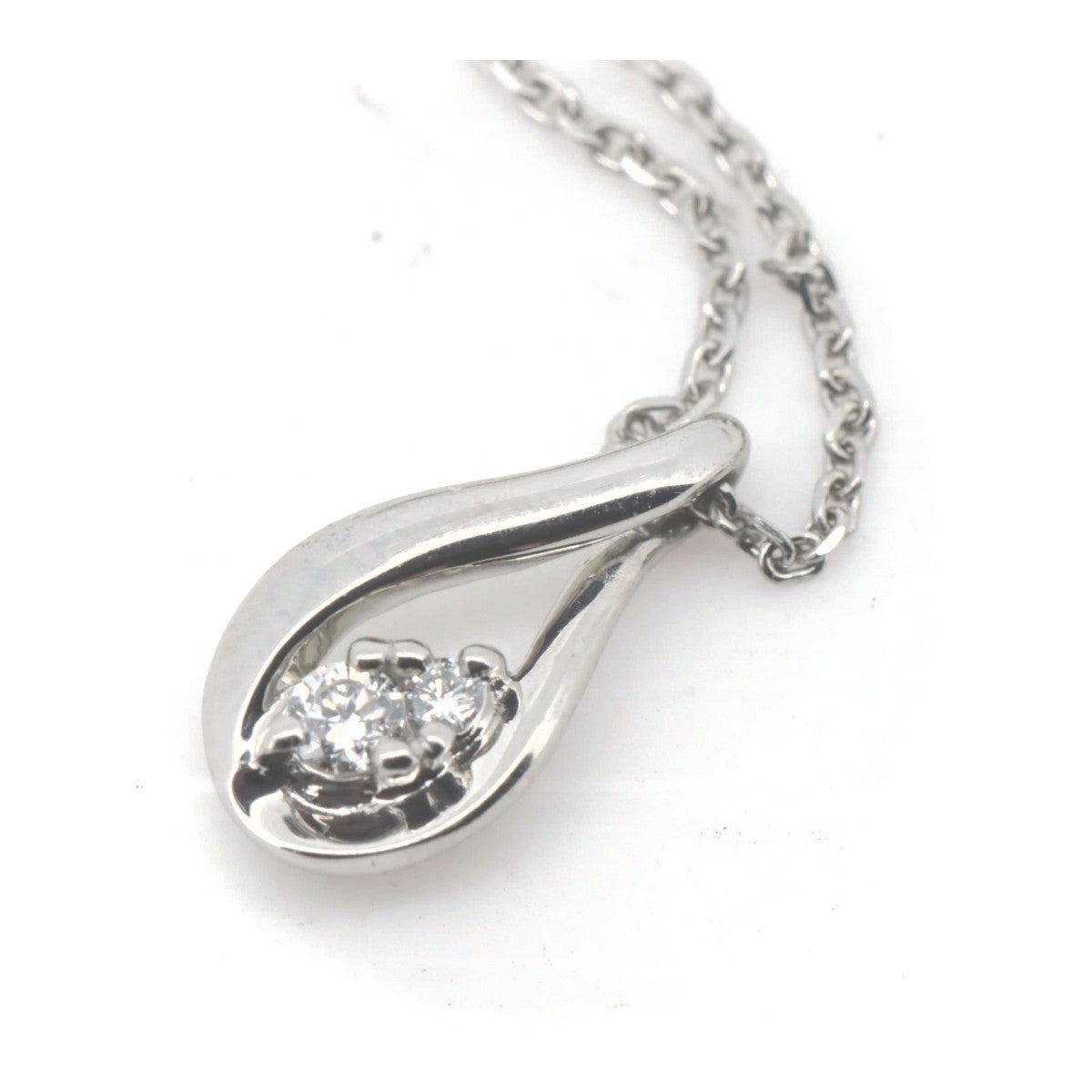 4℃ Diamond Pt850 Necklace for Women - Elegant 18K White Gold Pendant Necklace Jewelry Gift for Anniversary, Valentine's Day & Special Occasions