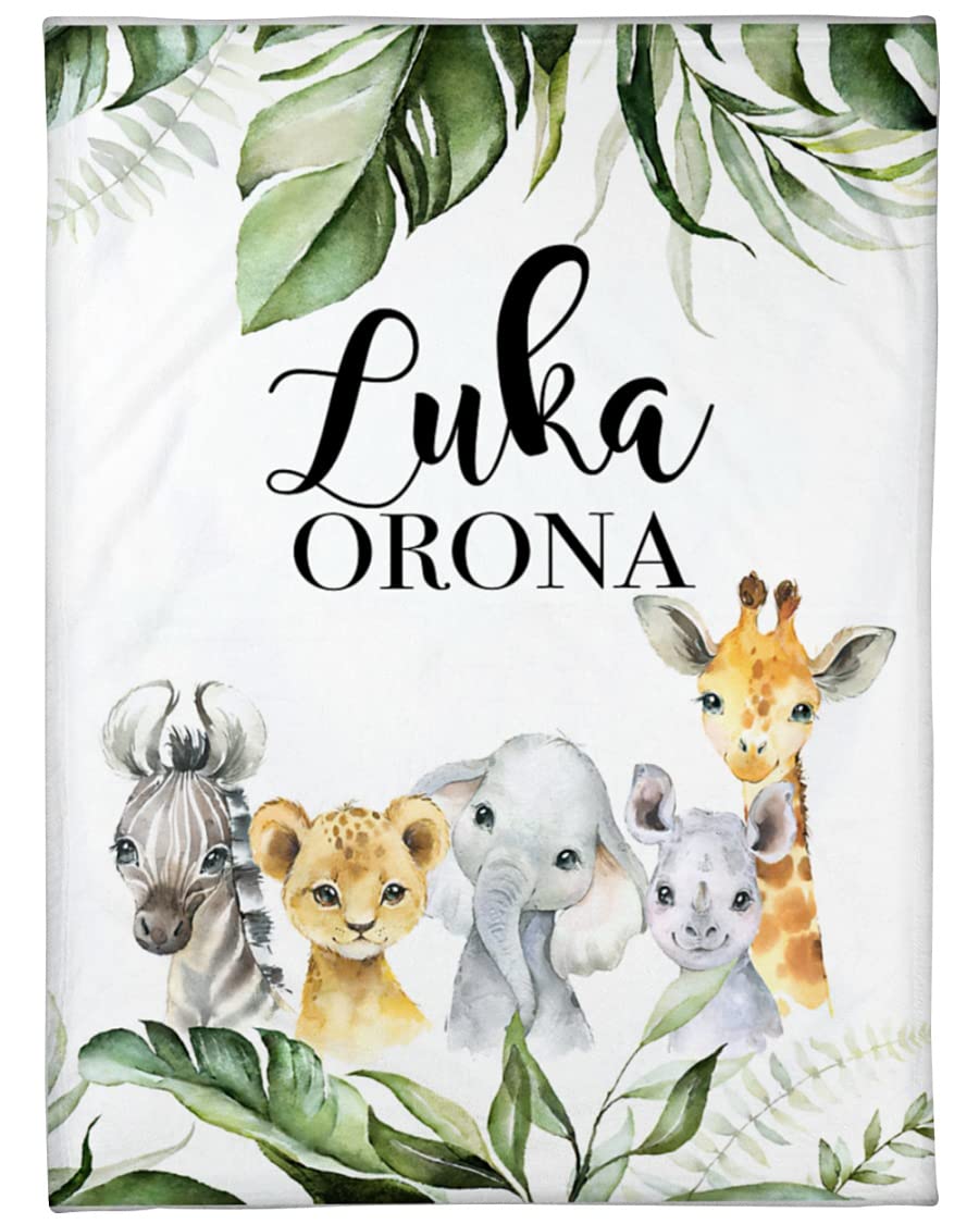 Personalized Floral Rose Baby Blanket for Girls - Custom Name Newborn Blanket, Soft Crib Blanket for Nursery, Baby Shower Gift (A - Floral 13) | Perfect for Newborn Photography, Nursery Decor & Special Occasions