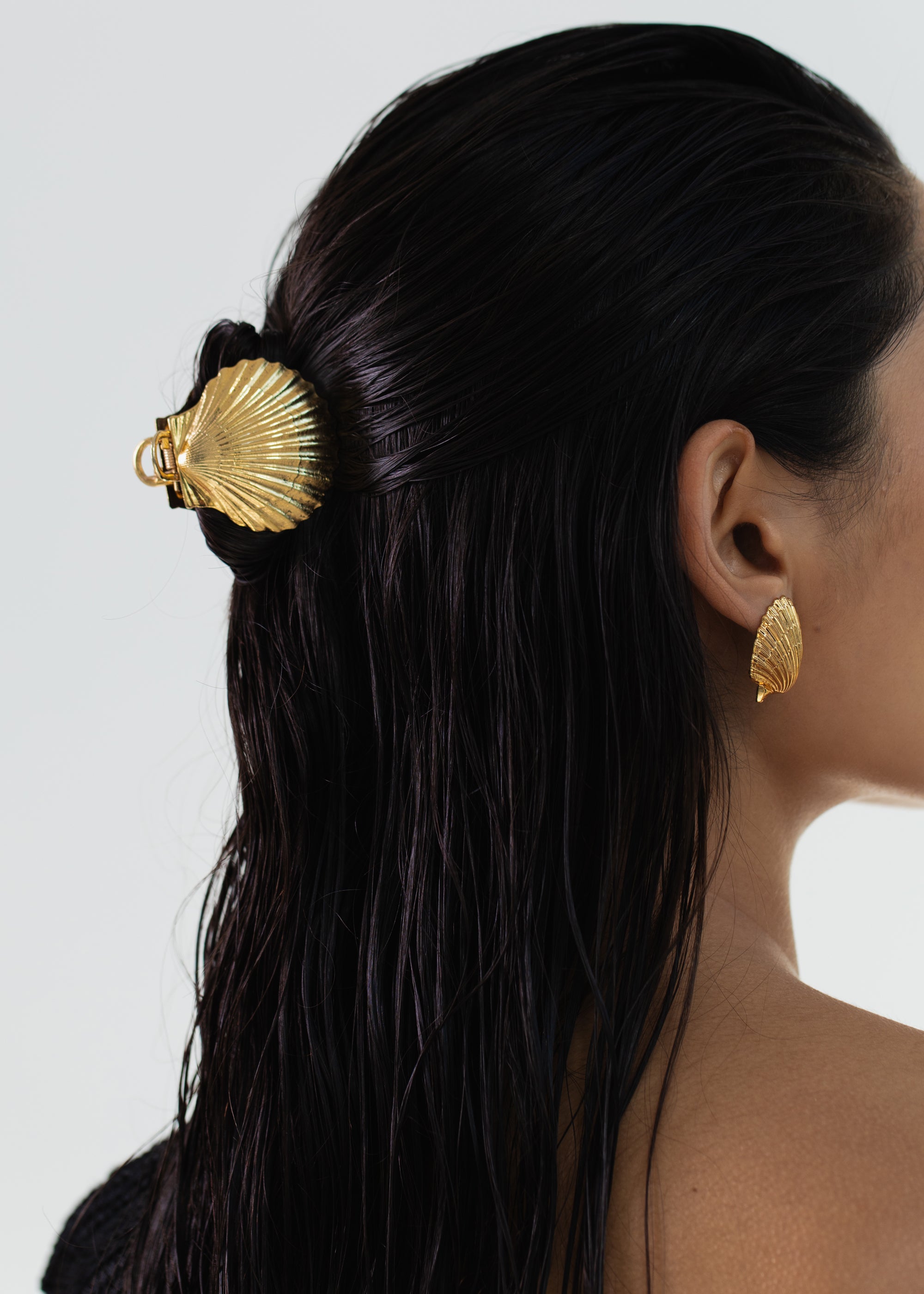 Gold Siren Jaw Clip - Stylish Hair Clips for Women, Girls, Teens - Perfect for Parties, Weddings, Prom & Everyday Hairstyles