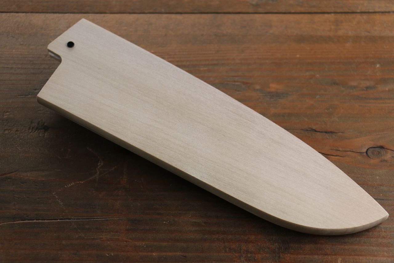 Premium Magnolia Saya Sheath for 180mm Santoku Knife - Wooden Pin Protection - Perfect for Japanese Kitchen Knives, Home Chefs & Professional Cooking