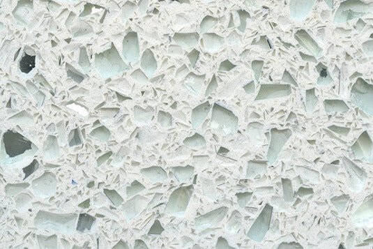 Chunky White Terrazzo Glass Tiles - Premium Mosaic Wall & Floor Tiles for Bathroom, Kitchen Backsplash, and Pool Designs - Waterproof & Durable Home Decor