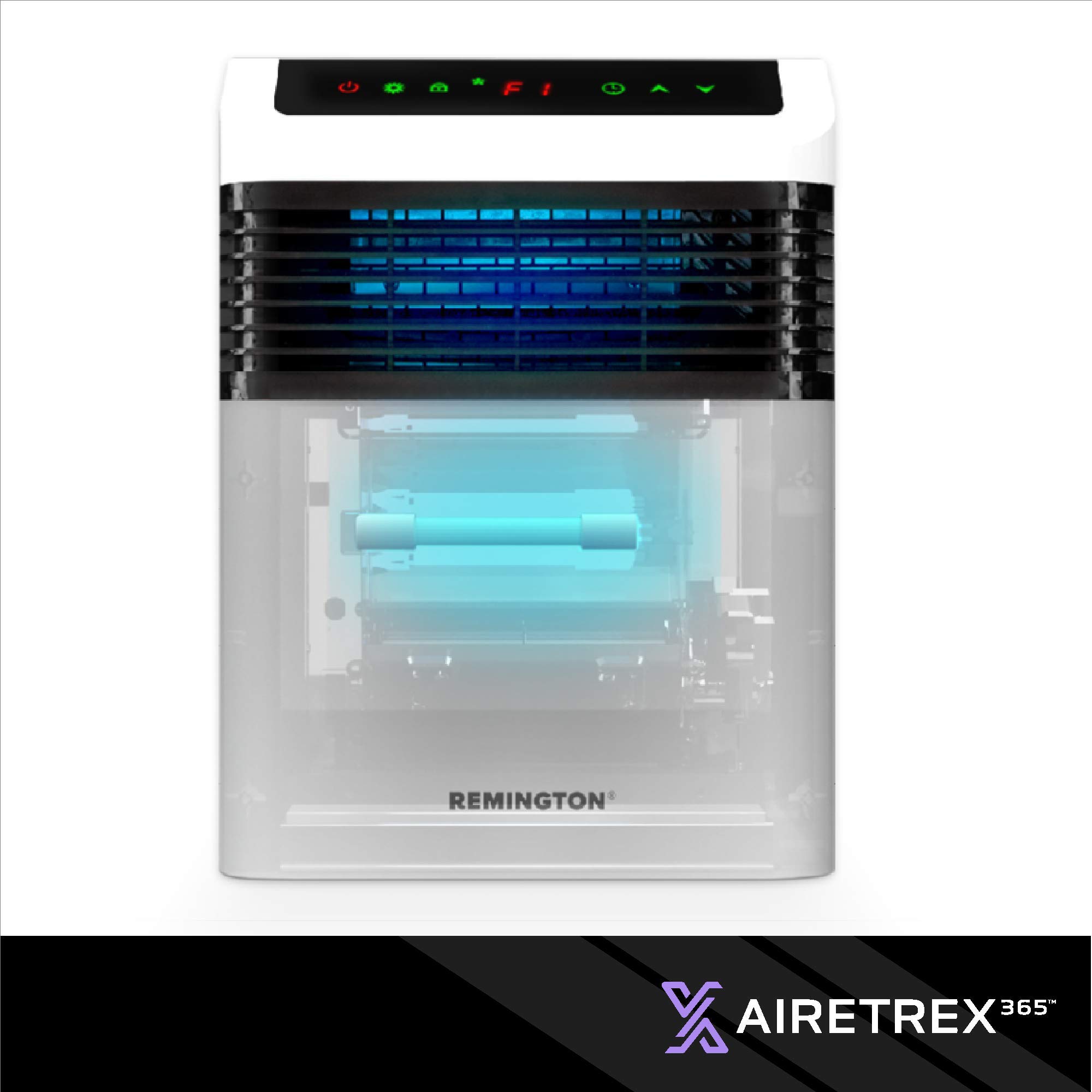 Airetrex 365 UV Air Purifier Sanitizer for Home, Office & Dorm - Kills 99.9% of Viruses & Bacteria - Portable Germicidal UV Light Cleaner (REM-7365UV-120) | Ideal for Bedrooms, Kitchens & Small Spaces