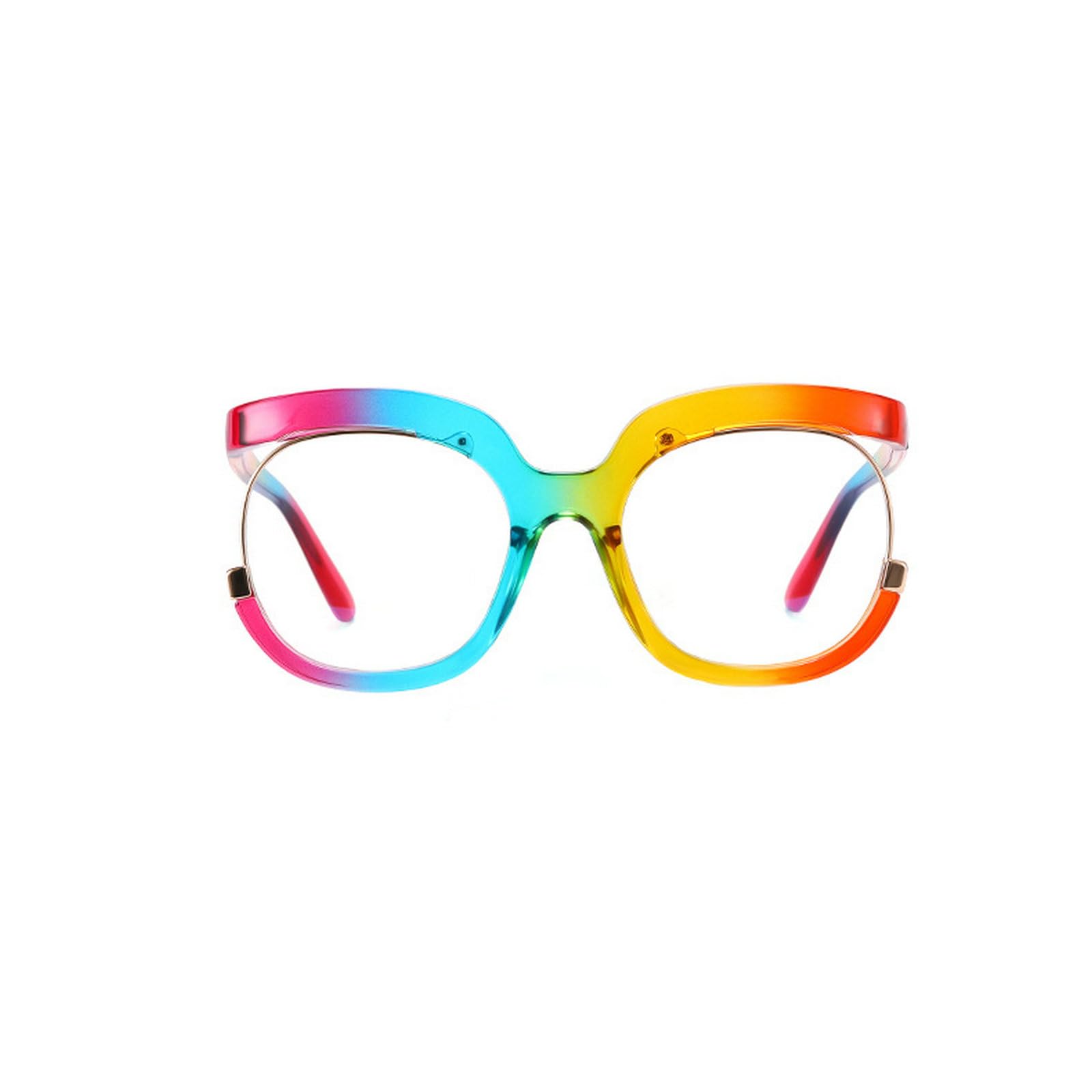 Retro Square Glasses for Women - Clear Lens Frames for Fashion & Reading