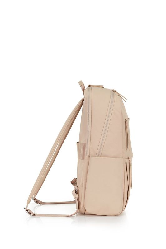 American Tourister Bridget Backpack ASR - Light Taupe Travel Backpack for Women & Men, Durable Carry-On Backpack for School, Work, Commuting & Weekend Trips