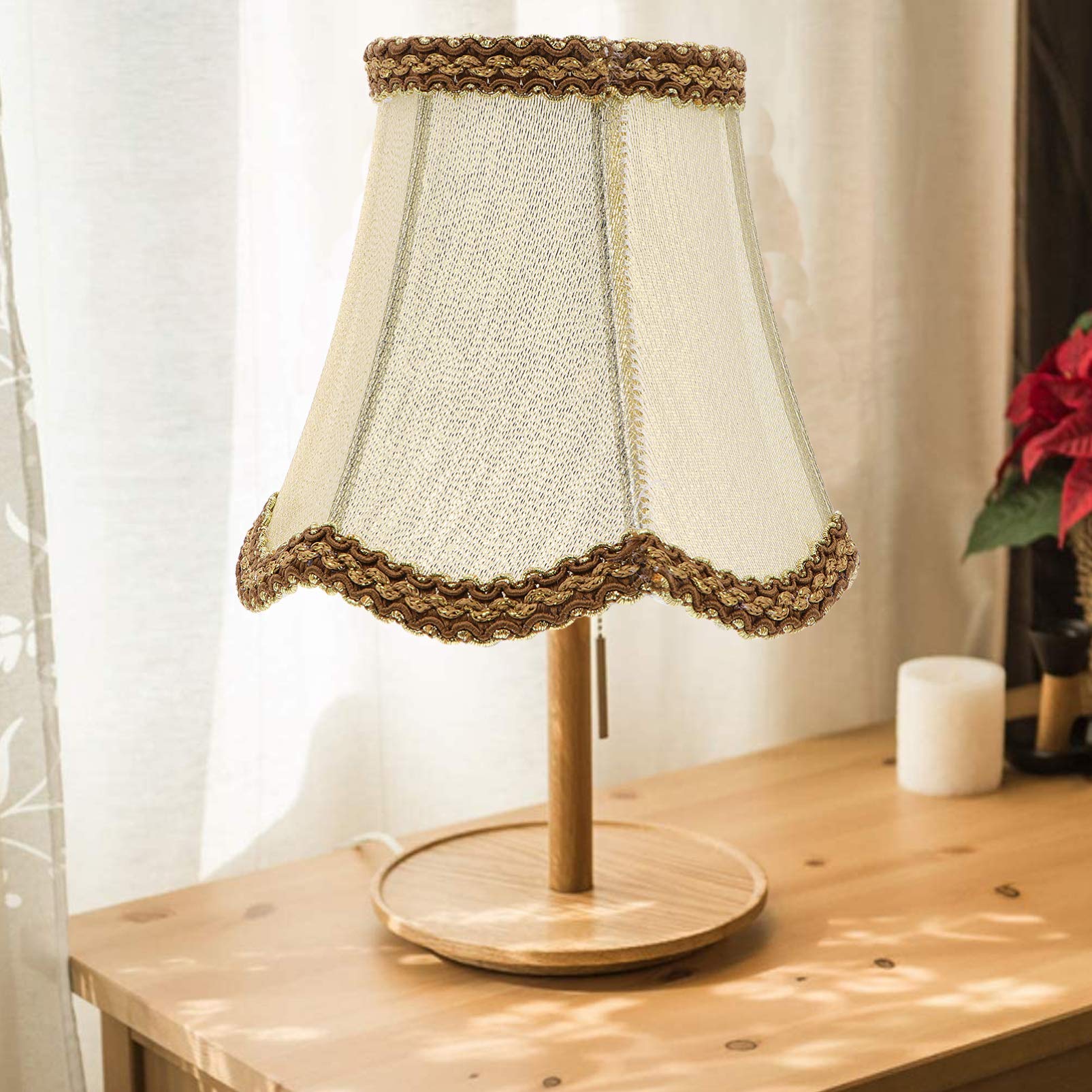 European Style Clip-On Fabric Lamp Shade - Universal Fit for Table Lamps, Floor Lights & Chandeliers - Perfect for Living Room, Bedroom & Office Decor