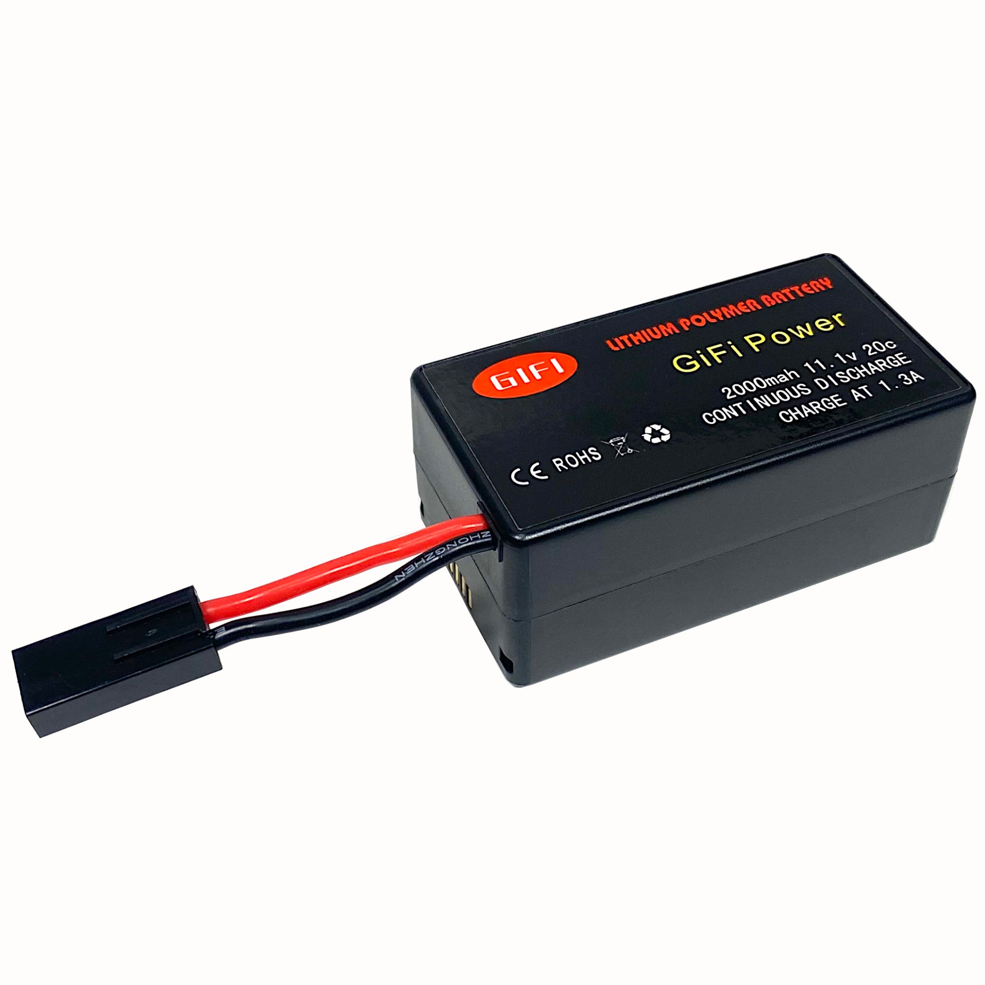 High Capacity 11.1V 2000mAh 20C LiPo Battery for Parrot AR.Drone 2.0 - Long Flight Time Replacement Battery for Drone Racing & Aerial Photography