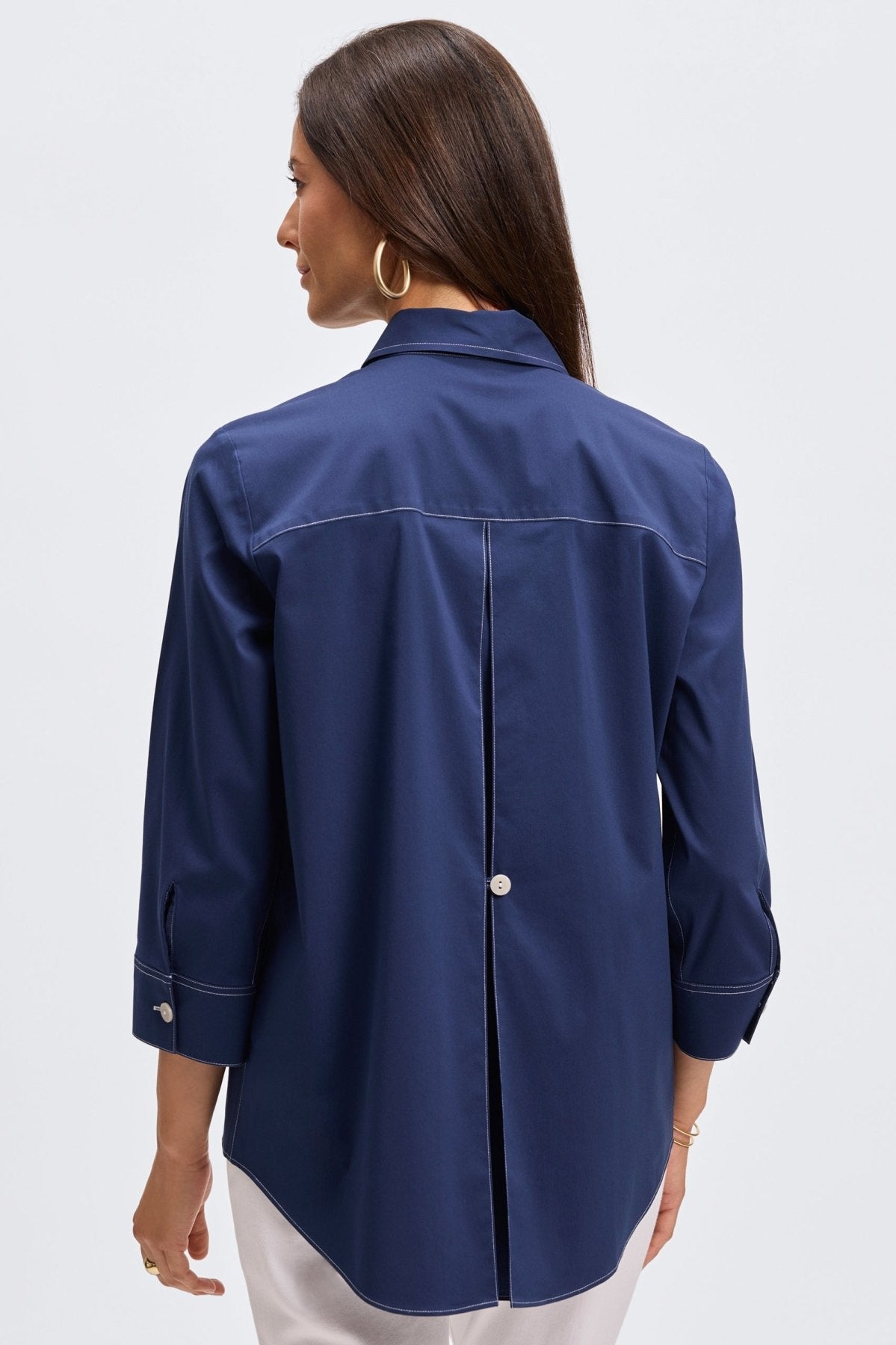 Kelly No Iron Stretch 3/4 Sleeve Wrinkle-Free Blouse for Women - Perfect for Office, Business Casual & Travel Outfits