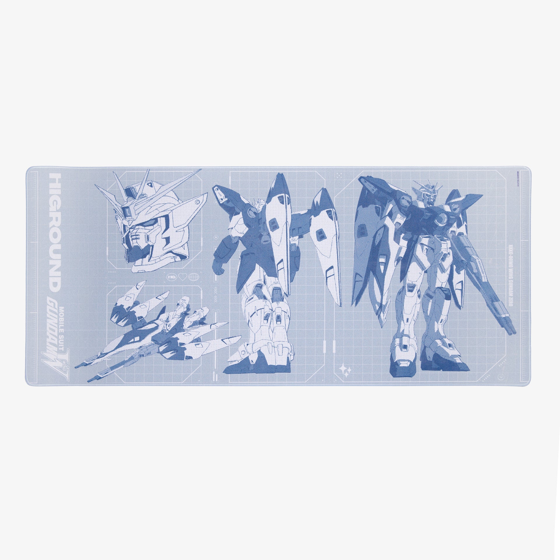 Gundam XL Gaming Mouse Pad with Blueprint Design - Non-Slip Rubber Base for PC, Laptop & Office Use - Perfect for Gamers & Anime Fans