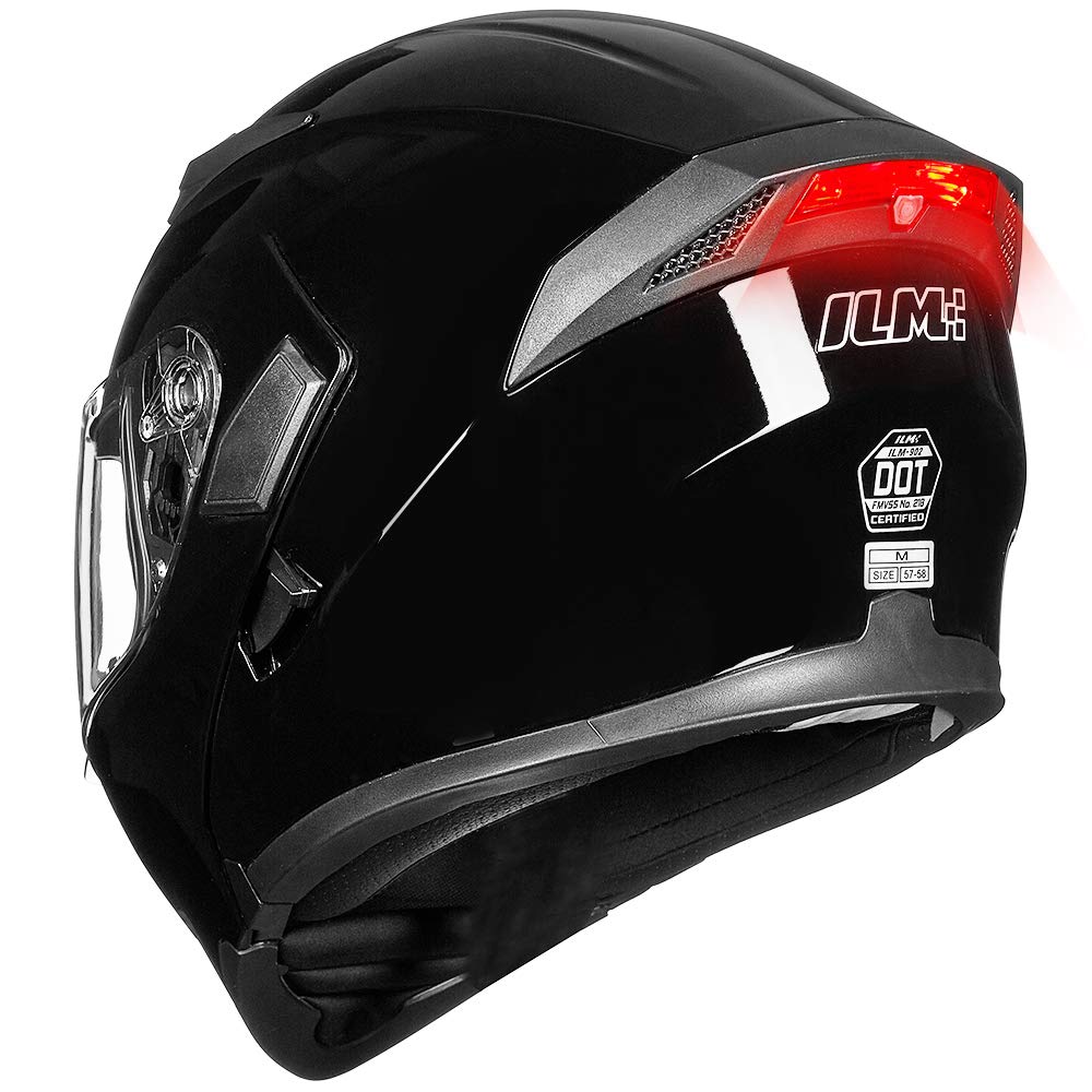 ILM Motorcycle Dual Visor Flip Up Modular Full Face Helmet - DOT Approved - 6 Color Options (Model 902) - Perfect for Street Biking, Commuting & Long Distance Rides