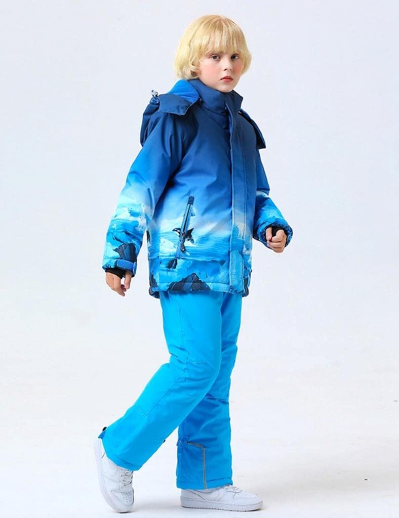 RIUIYELE Kids Ski Suit - Windproof & Waterproof Ski Jacket & Pants Set for Boys & Girls - Winter Snowboarding Outfit for Skiing, Snow Play & Outdoor Adventures