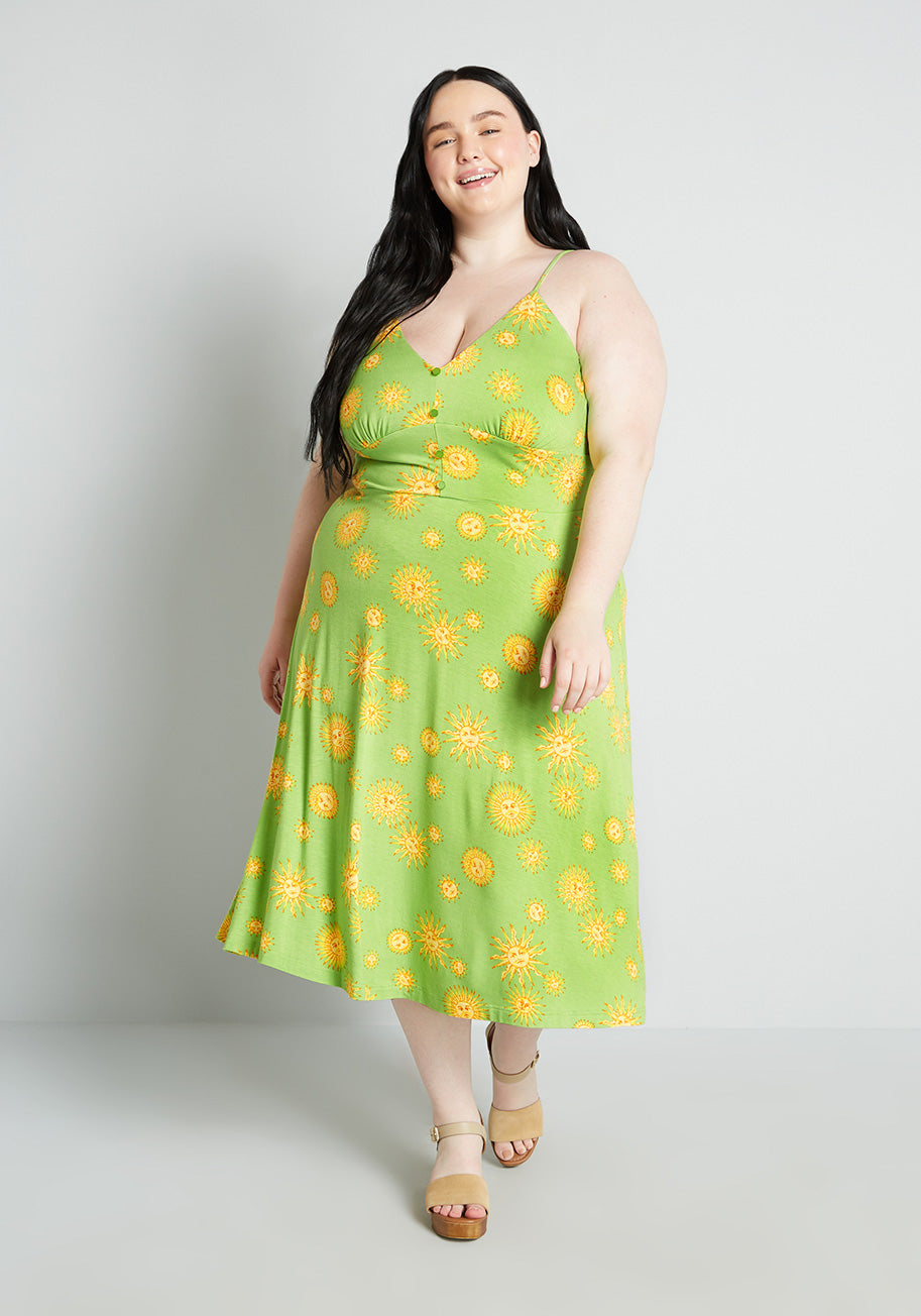 Seaside Vacation Slip Dress - Flowy Summer Beach Dress for Women, Boho Chic Sleeveless Maxi Dress | Perfect for Beach Getaways, Pool Parties & Date Nights
