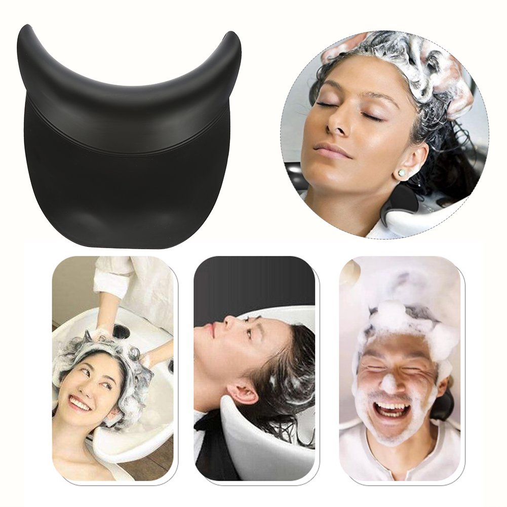 **Soft Silicone Hair Washing Tray for Sink – Adjustable Shampoo Bowl Neck Cushion, Portable Hairdressing Backwash Head Rest for Home Salon & Hair Care (Perfect for Elderly, Kids & Salon Use)**
