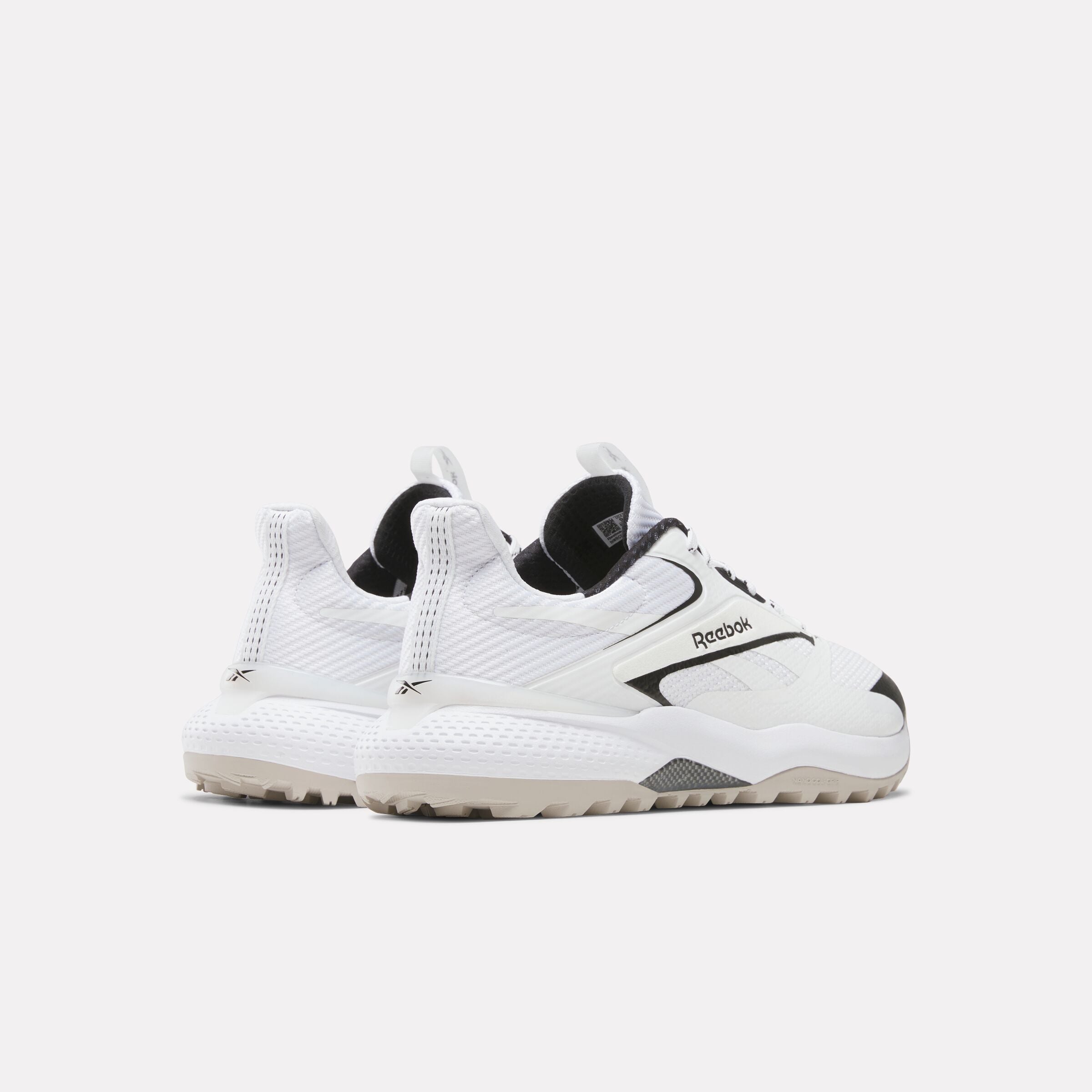 Reebok Nano Golf Shoes for Men - White & Black Athletic Footwear (Model 119058) | Comfortable & Durable Golf Shoes for Course Play & Training