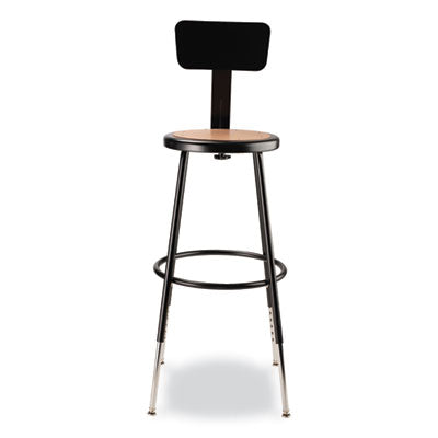 NPS 6200 Series Heavy Duty Adjustable Stool with Backrest - 25
