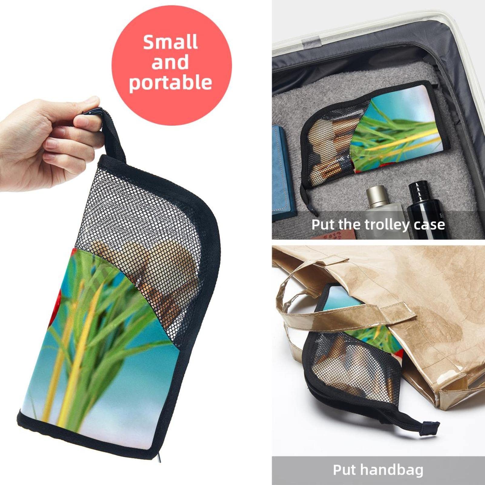 Portable Makeup Brush Organizer Bag with 12 Slots - Tropical Macaw Design Makeup Brush Holder Case for Travel & Home Storage | Perfect for Makeup Artists & Beauty Enthusiasts