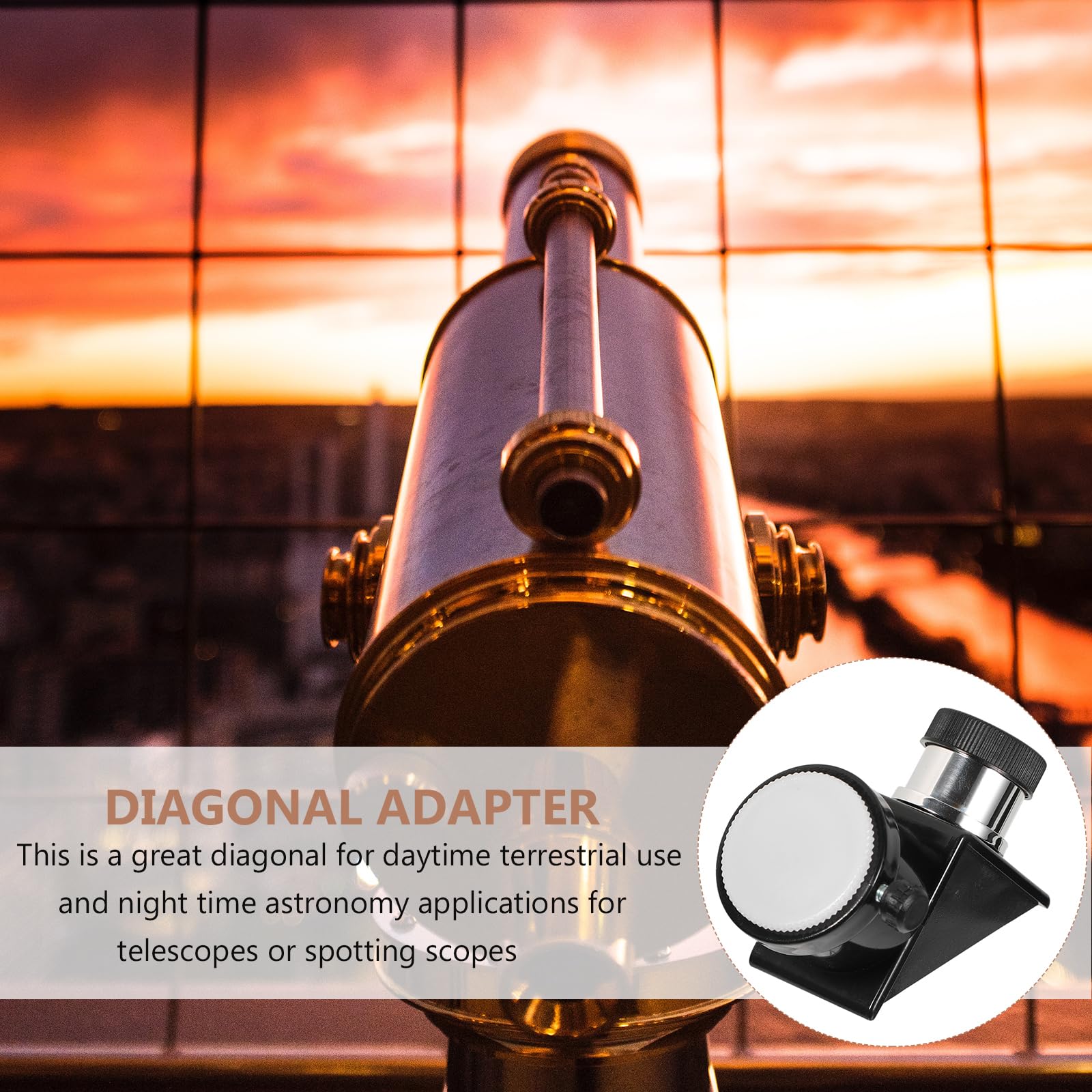 ULTECHNOVO 90 Degree Diagonal Mirror - 0.96 Inch Dielectric Star Diagonal for Telescopes - 90 Zenith Mirror Astronomy Accessory (Black) - Perfect for Stargazing, Astrophotography & Celestial Observation