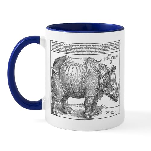 White/Navy Inside - Durer Rhino Mug