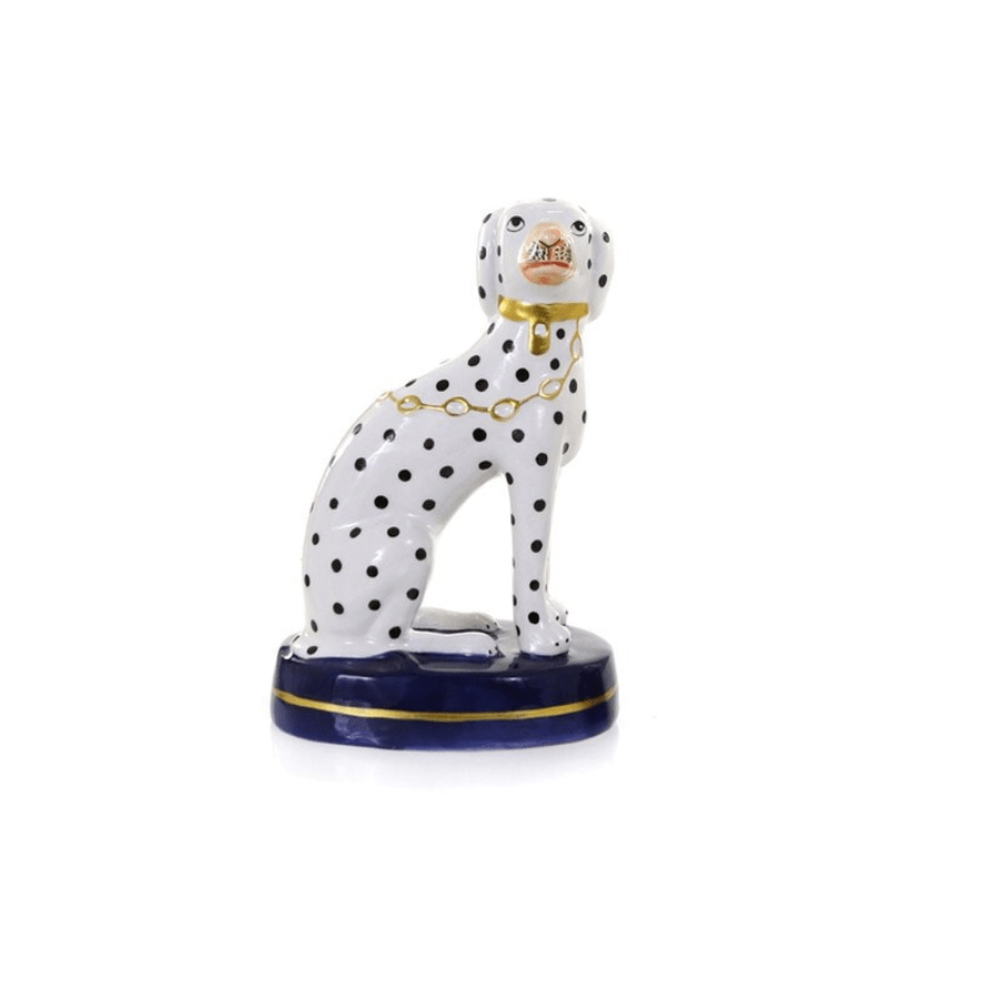 Hand-Painted Staffordshire Dalmatian Dog Figurine - Vintage Ceramic Collectible for Home Decor, Gift for Dog Lovers | Perfect for Mantel Displays, Bookshelf Accents & English Cottage Decor