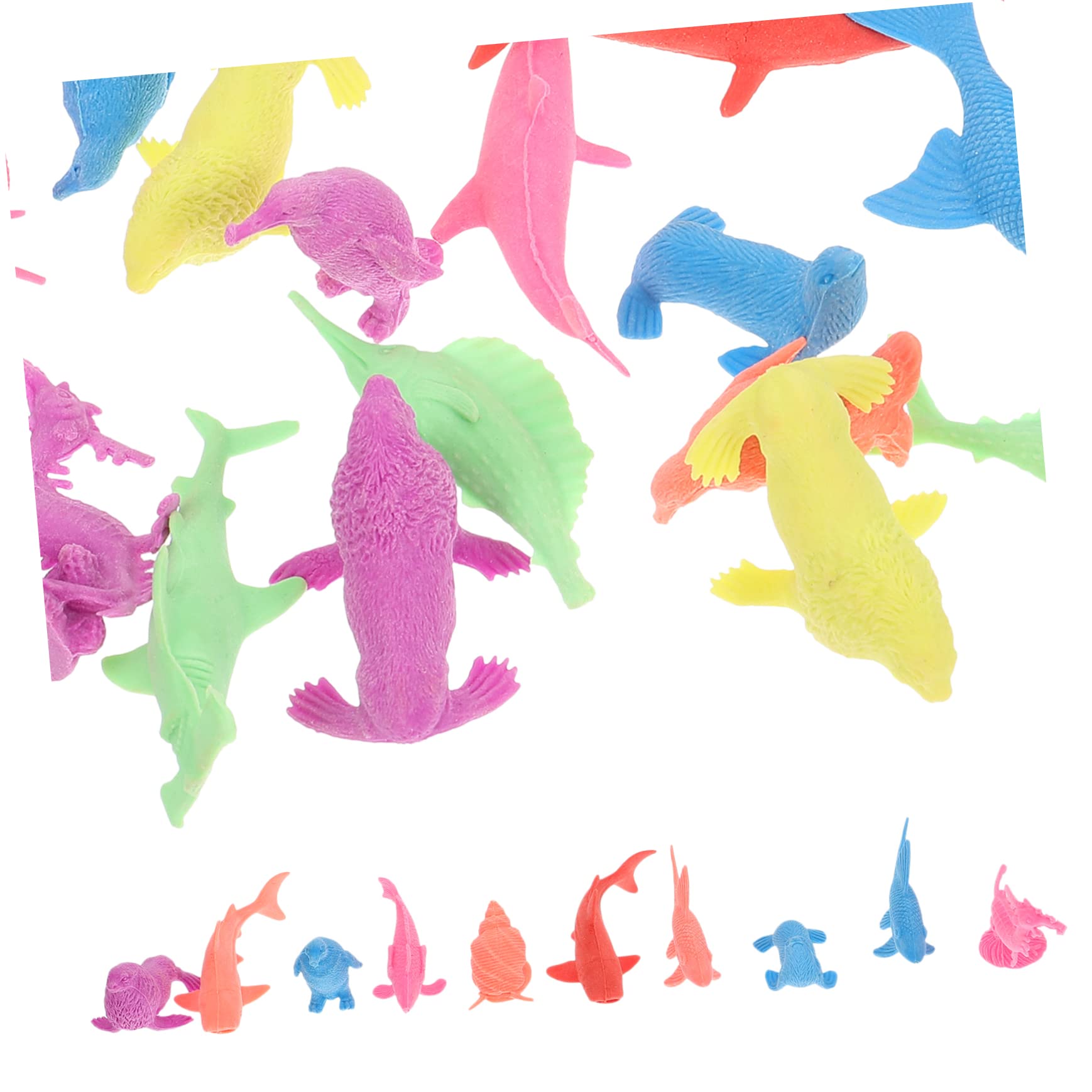 VICASKY 3 Pack Water Animal Bath Toys - Realistic Sea Creature Figures for Kids, Ocean Party Favors, Swimming Pool & Bathtub Playtime Fun - Shark, Dolphin, Turtle Marine Animal Models