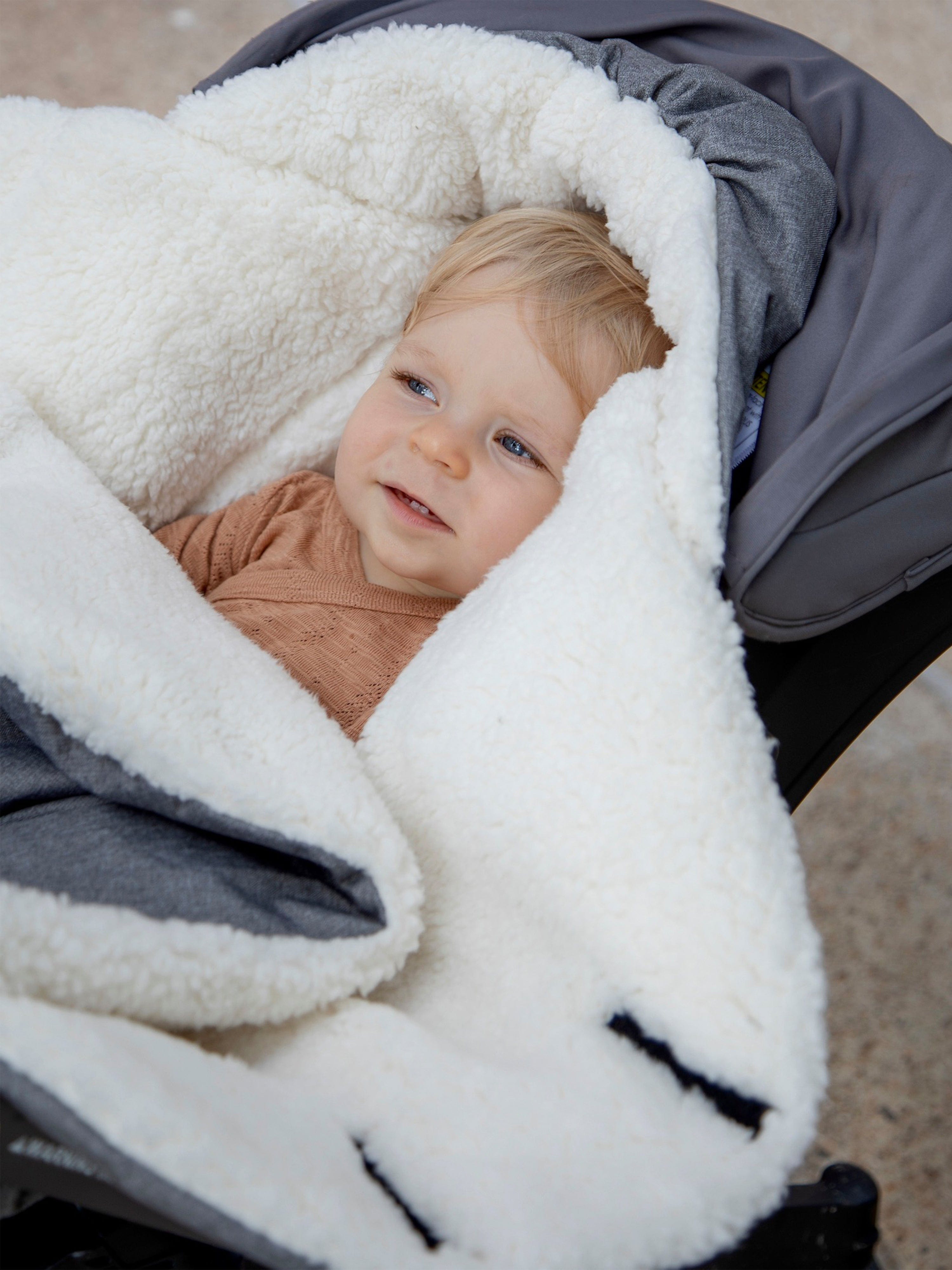 7AM Enfant Baby Nido Duvet Wrap - Soft Grey Infant Swaddle Blanket for Newborns | Perfect for Sleeping, Stroller & Car Seat Use