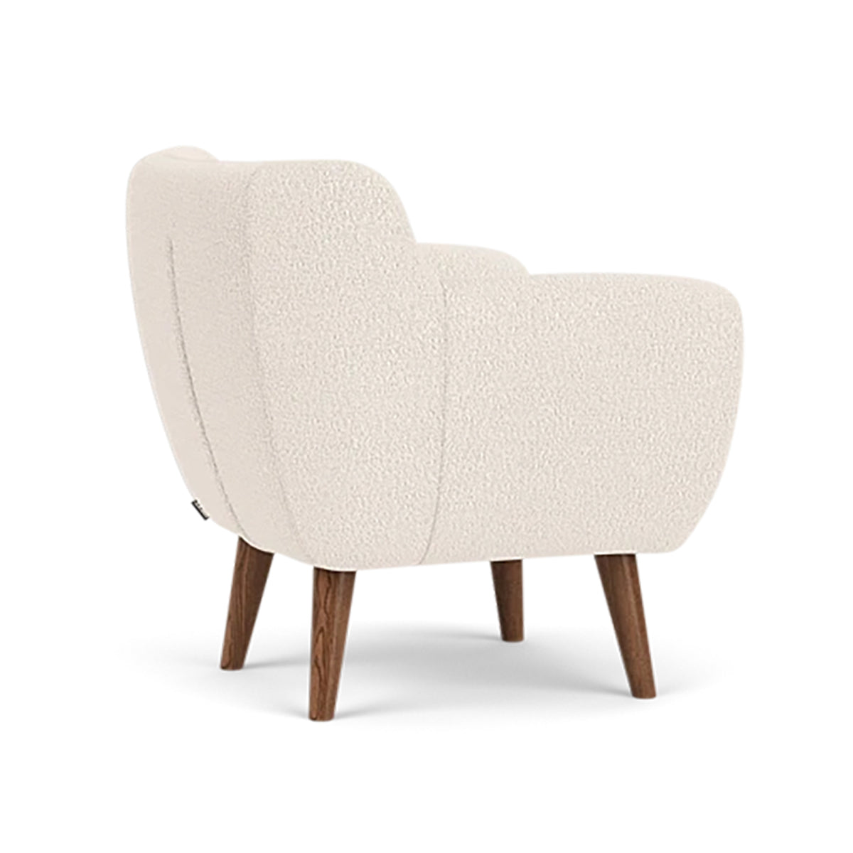 Anne Boucle Armchair - Modern Velvet Upholstered Accent Chair for Living Room, Bedroom, or Office - Stylish & Comfortable Seating with Solid Wood Legs