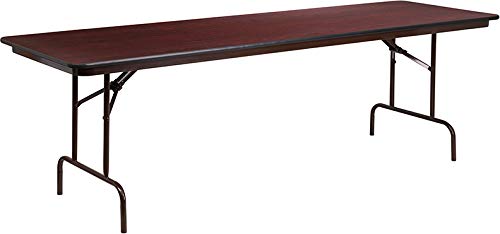8-Foot Mahogany Folding Banquet Table - 30
