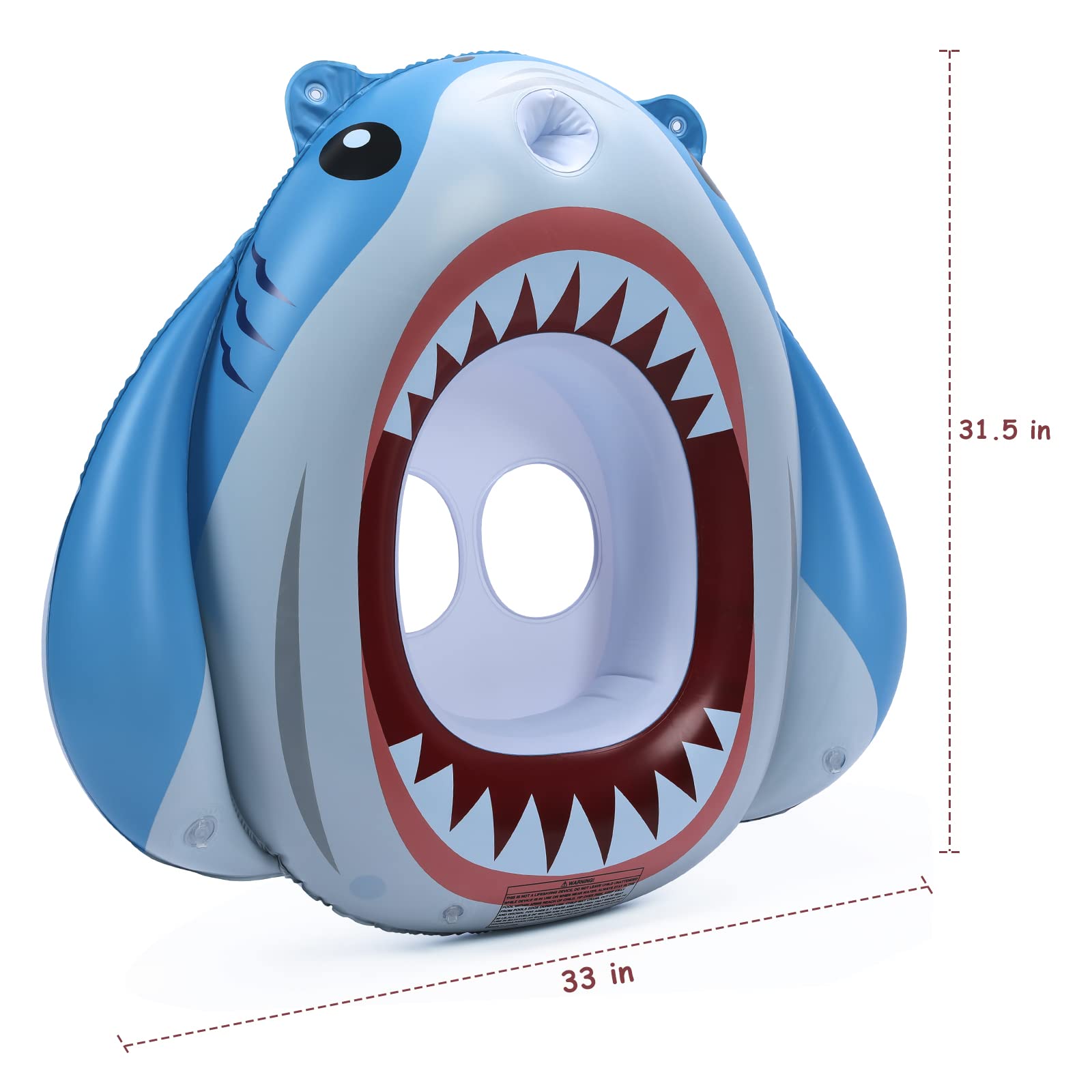 Inflatable Shark Pool Float for Kids - Fun Swimming Pool Toy with Water Gun, Summer Party Float for Boys & Girls Ages 3-7 - Perfect for Birthday Gifts, Beach Parties & Backyard Pool Fun