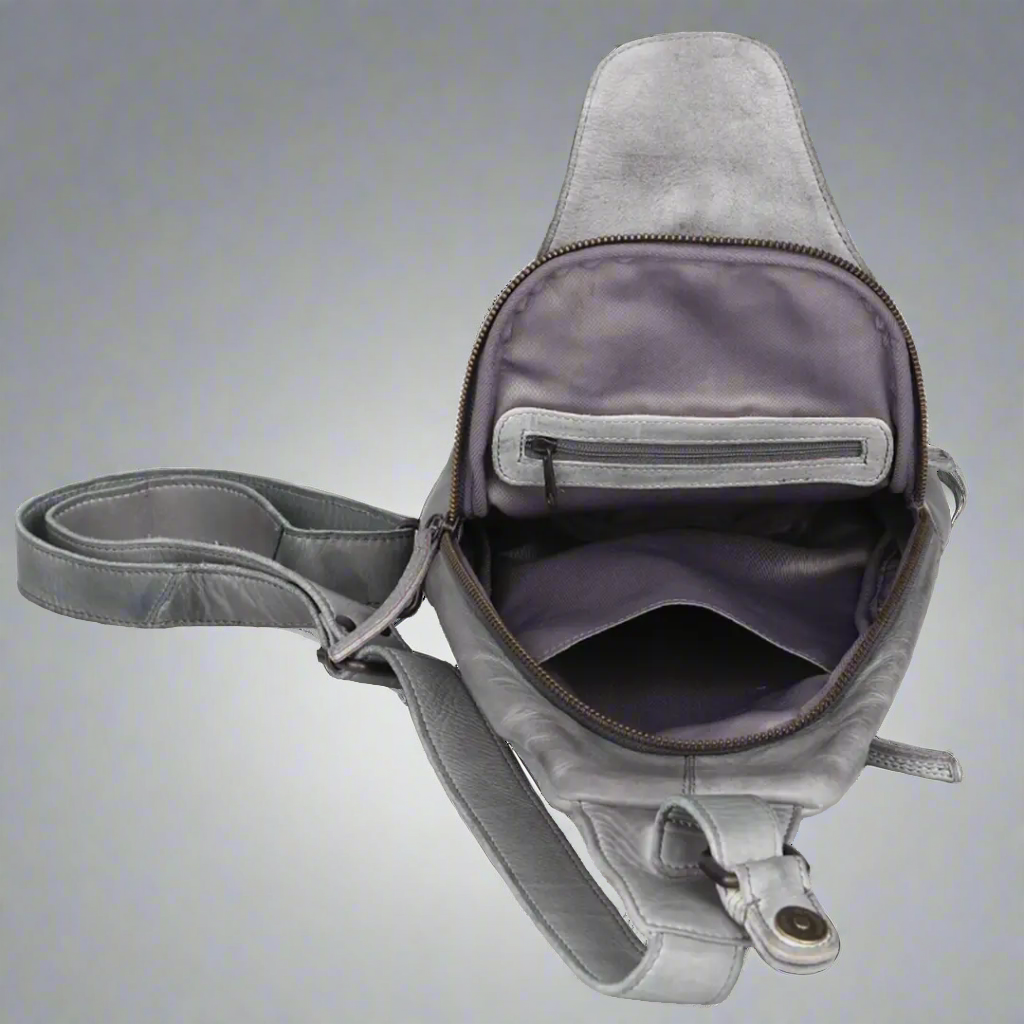 Off The Shoulder Leather Chest Backpack - Stylish & Durable Crossbody Bag for Women - Perfect for Travel, Hiking, and Everyday Use