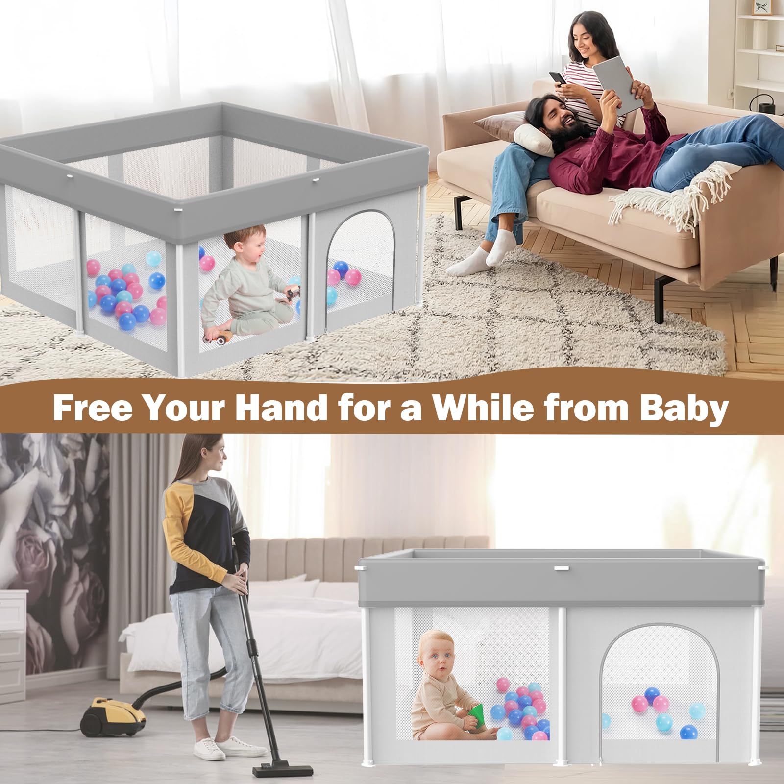 Foldable Baby Playpen 50