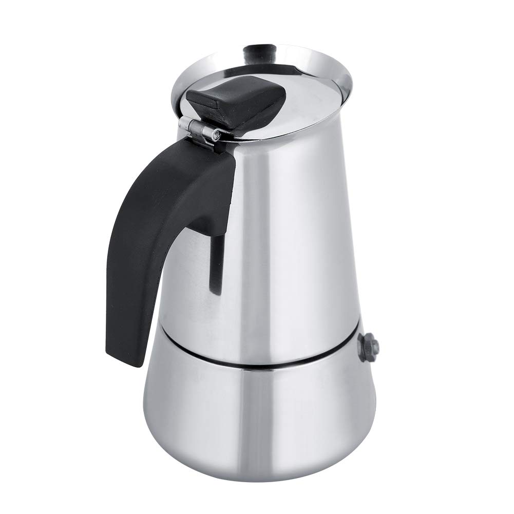 Pilipane Stainless Steel Stovetop Coffee Maker - 200ml Camping & Home Percolator for Gas/Electric/Induction Stove - Perfect for Office, Travel & Outdoor Adventures