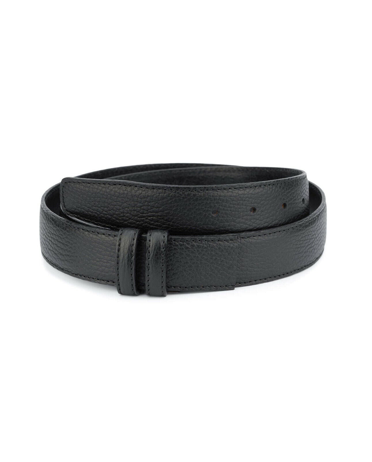 Montblanc Replacement Black Leather Belt Strap - Genuine 35mm Adjustable Dress Belt for Men | Perfect for Business Attire, Formal Events & Office Wear
