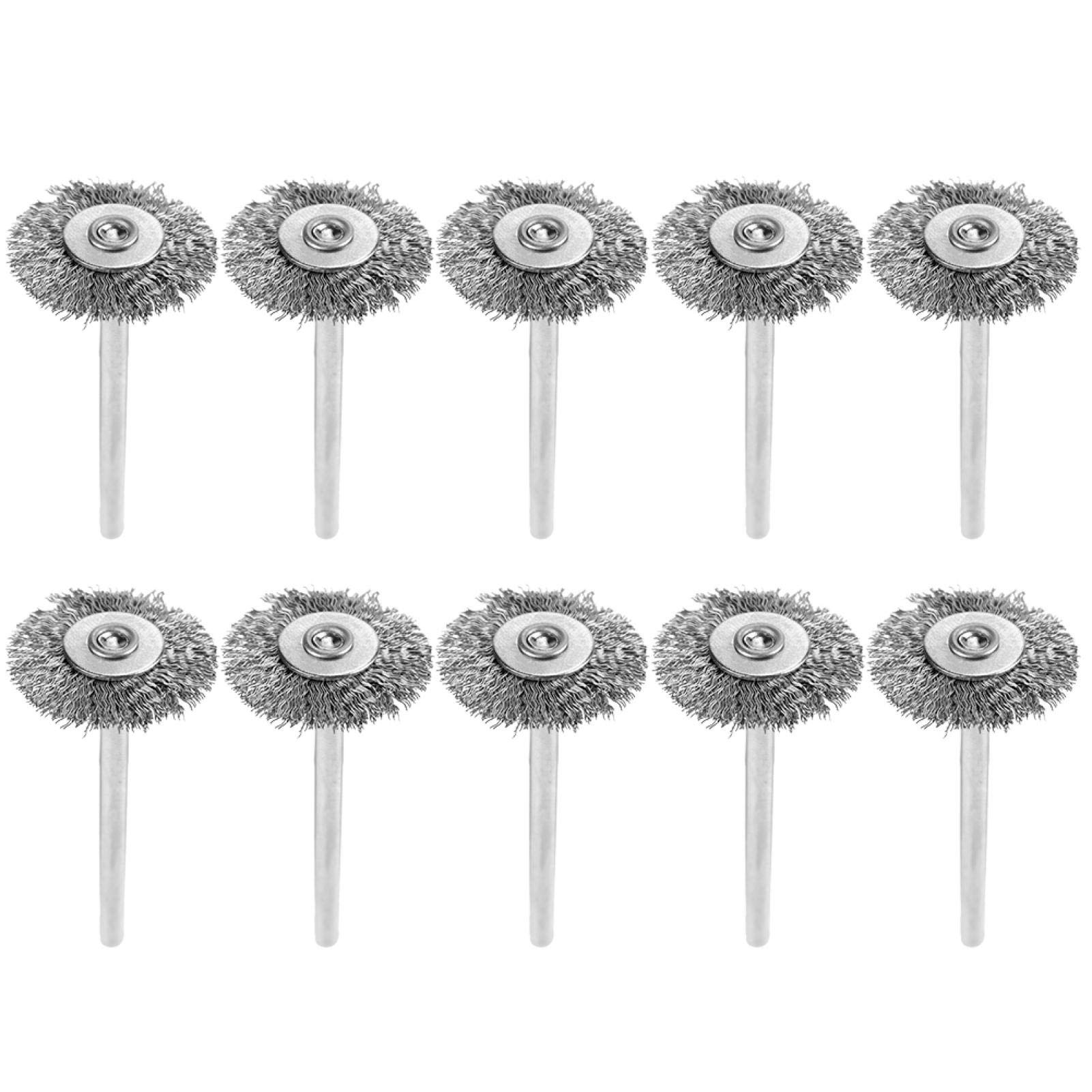 10Pcs 25mm Mini Stainless Steel Wire Wheels Brush for Grinder Rotary Tool - Perfect for Metal Polishing, Rust Removal & Surface Cleaning