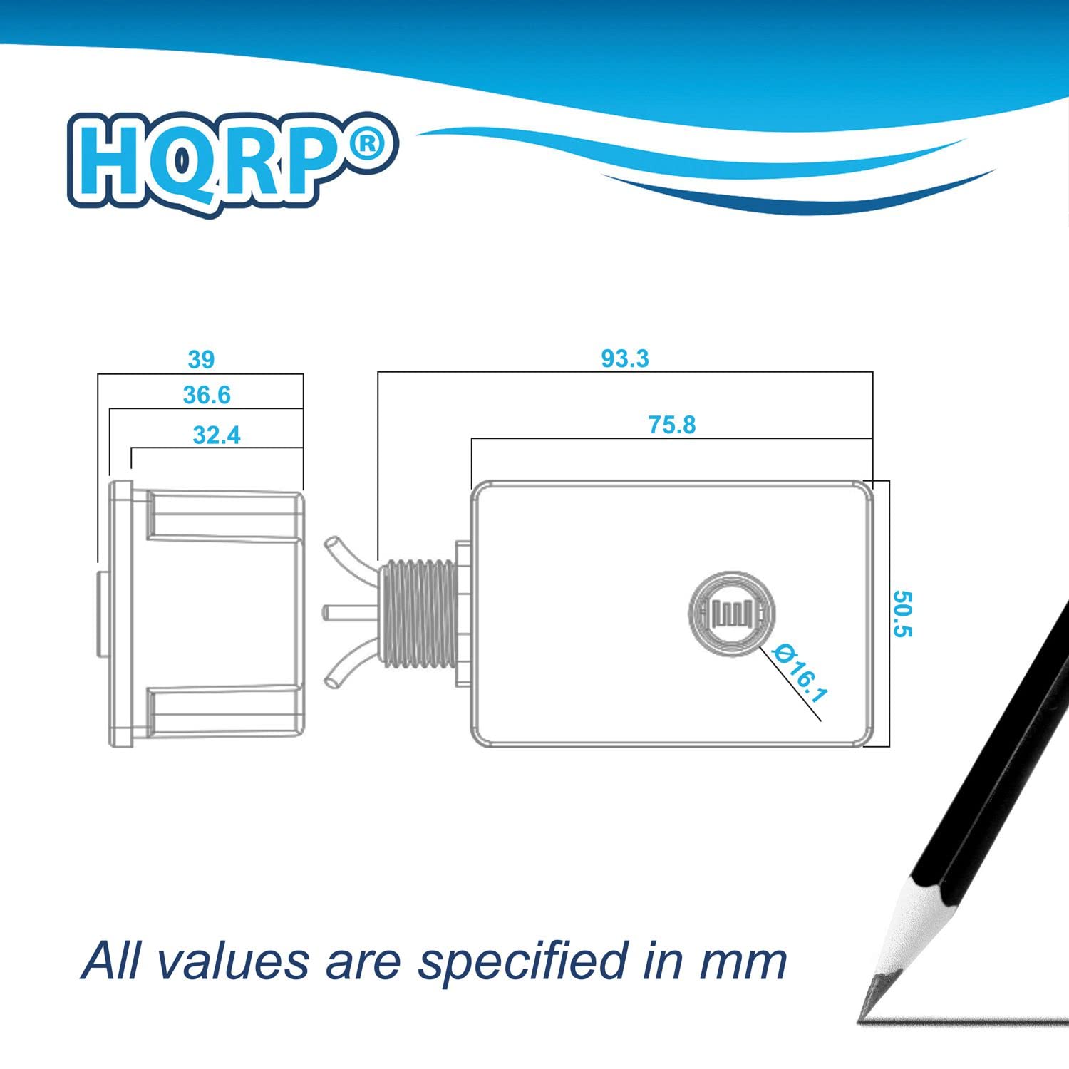 HQRP 4-Pack Photocell Light Sensor with Thermal Protection - Dusk to Dawn Hardwired Switch for Outdoor Lighting, Barn Lights, Backyard & Security Lights | Weatherproof Stem Mount Photoelectric Control for Automatic On/Off