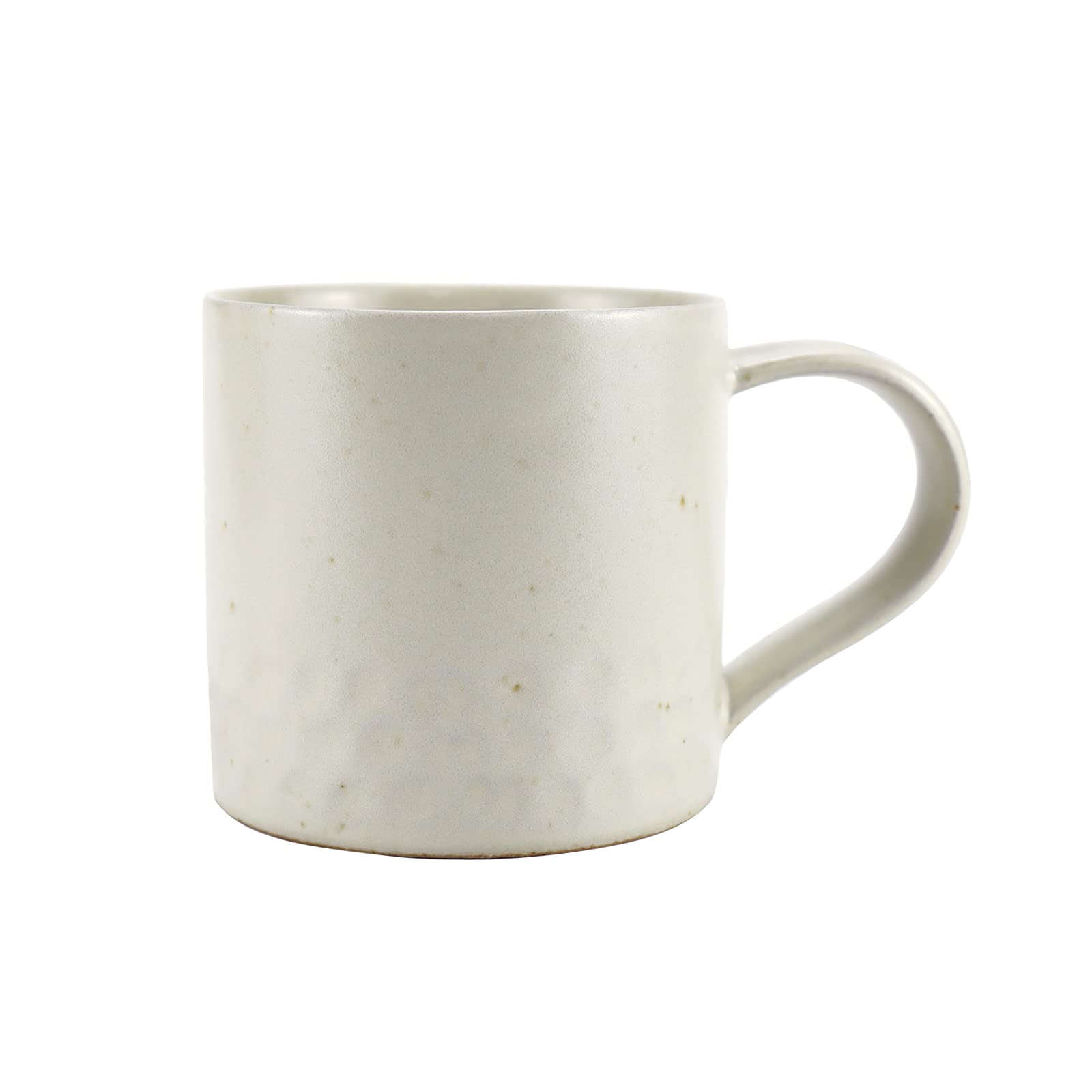 OHG Funny Ceramic Coffee Mug - Unique Black and White Dot Print Stoneware Tea Cup - Perfect for Cappuccino, Latte & Espresso - Great Gift for Office, Home & Coffee Lovers (White)
