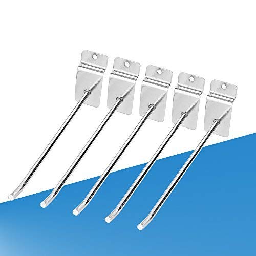 25Pcs Heavy Duty Slatwall Hooks & Display Hanger Plates - Retail Shop & Garage Organization Hooks for Pin Panels, Prong Hangers - Perfect for Organizing Tools, Gadgets & Household Items in Stores, Garages & Retail Displays