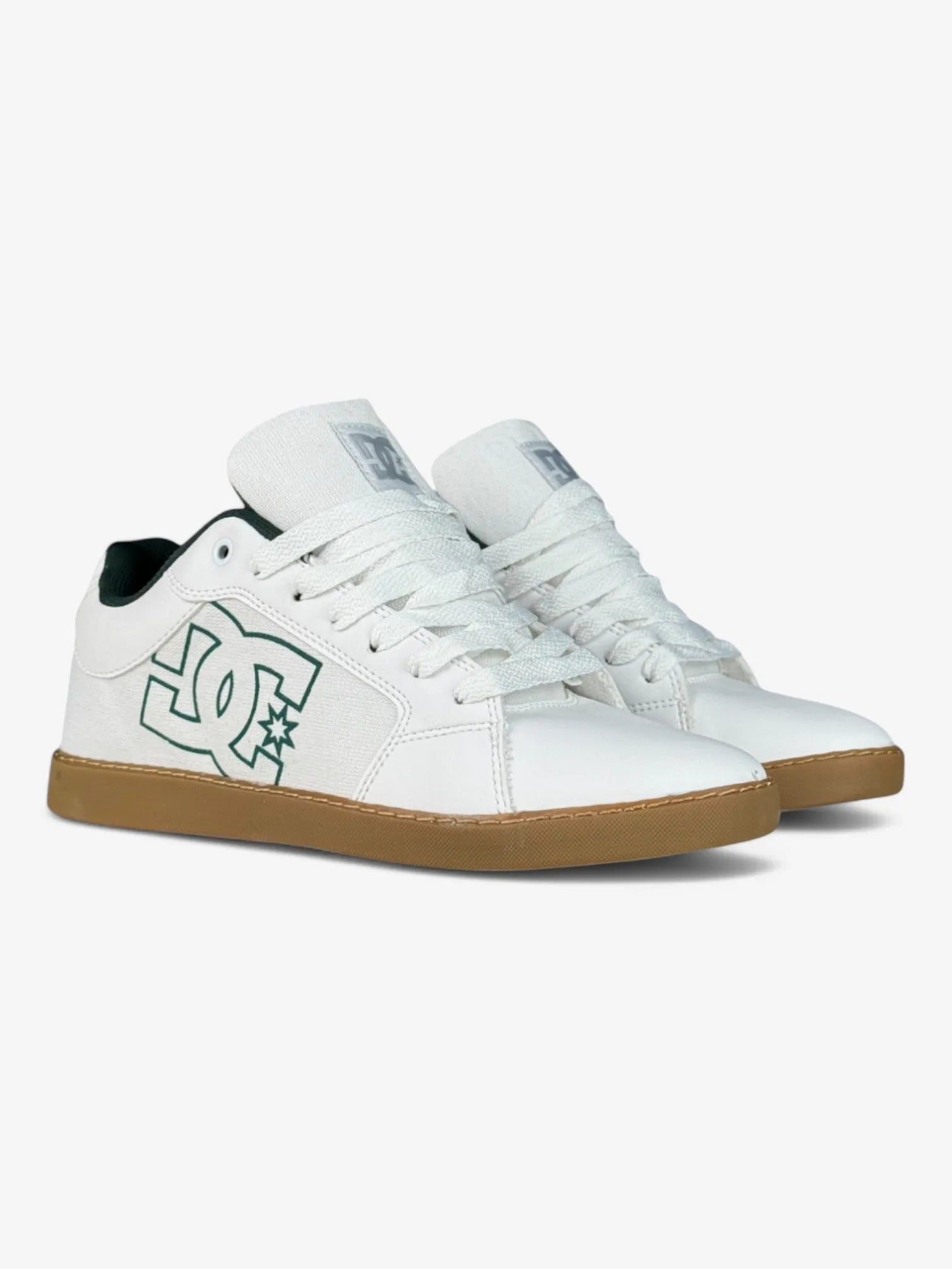 DC Phaser TX Skate Shoes for Men - White, Green & Brown Sneakers - Comfortable & Durable for Skateboarding, Streetwear & Casual Wear