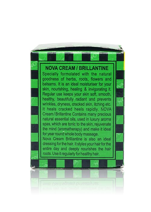 NOVA CREAM Brillantine Hair Styling Cream - Pack of 4 | Strong Hold, Natural Shine | Perfect for Men's Grooming, Classic Hairstyles & Special Occasions