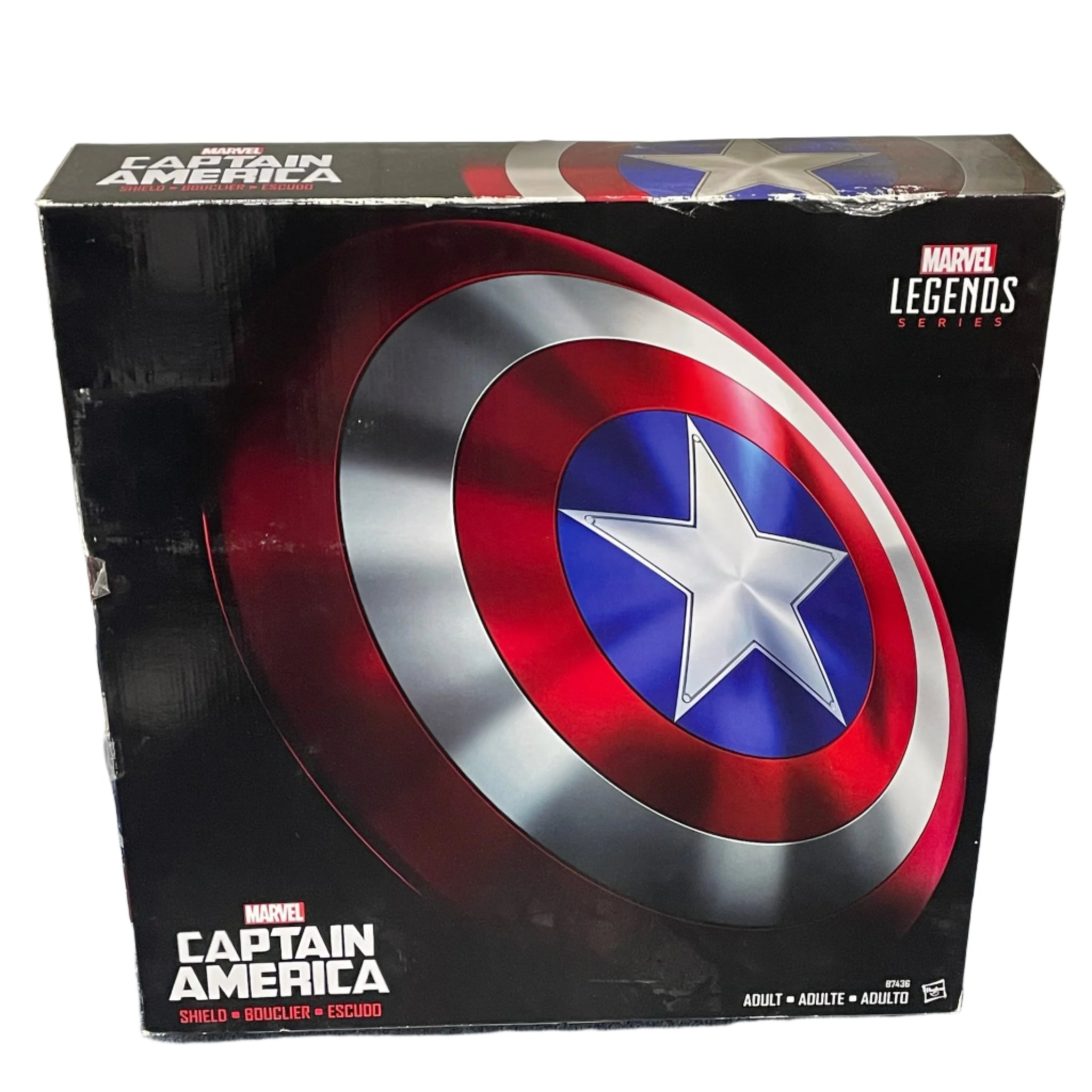 Captain America 60cm Metal Shield - Marvel Legends Series Collectible Figure - Perfect for Cosplay, Display & Superhero Fans