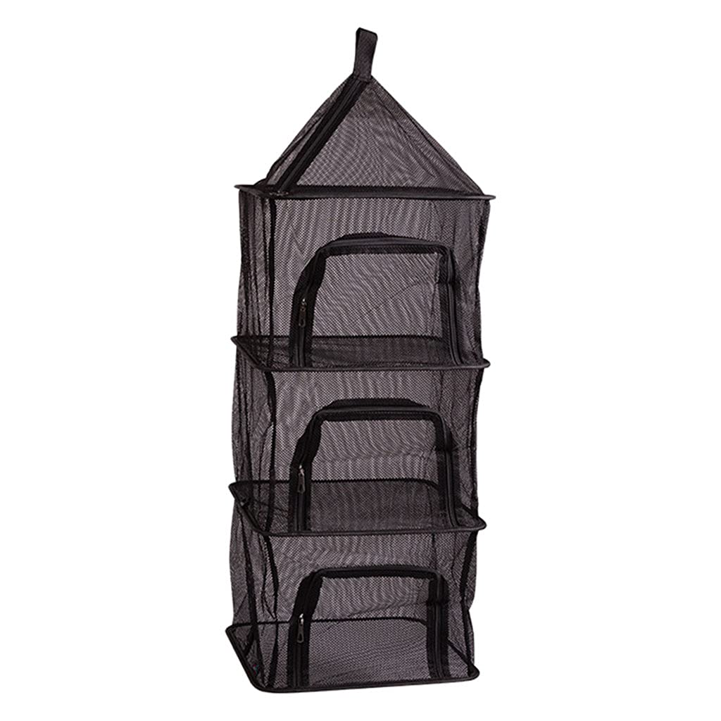 Colcolo 4-Layer Folding Food Drying Rack for Meat & Vegetables - Kitchen Hanging Mesh Basket for Outdoor Cooking & Camping