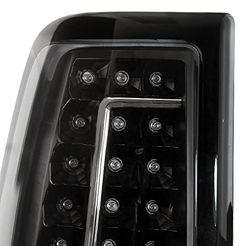 AKKON G2 LED Tail Lights Brake Lamps for 1999-2002 Chevy Silverado & 2009-2003 GMC Sierra Pickup Truck - Black Replacement - Enhance Visibility & Style for Night Driving & Off-Road Adventures