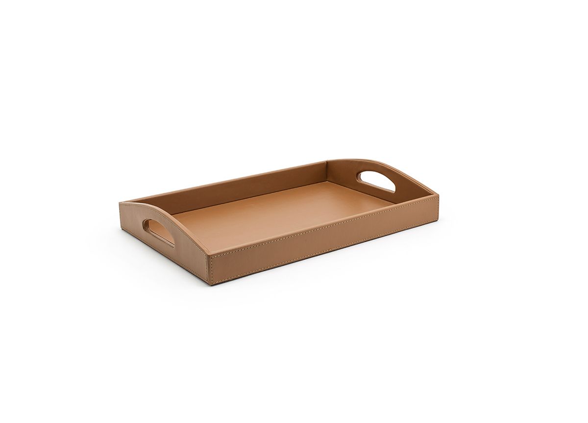 FOH London Handled Serving Tray - 16 x 11 Inches, Set of 4 - Perfect for Entertaining, Dining, and Kitchen Organization