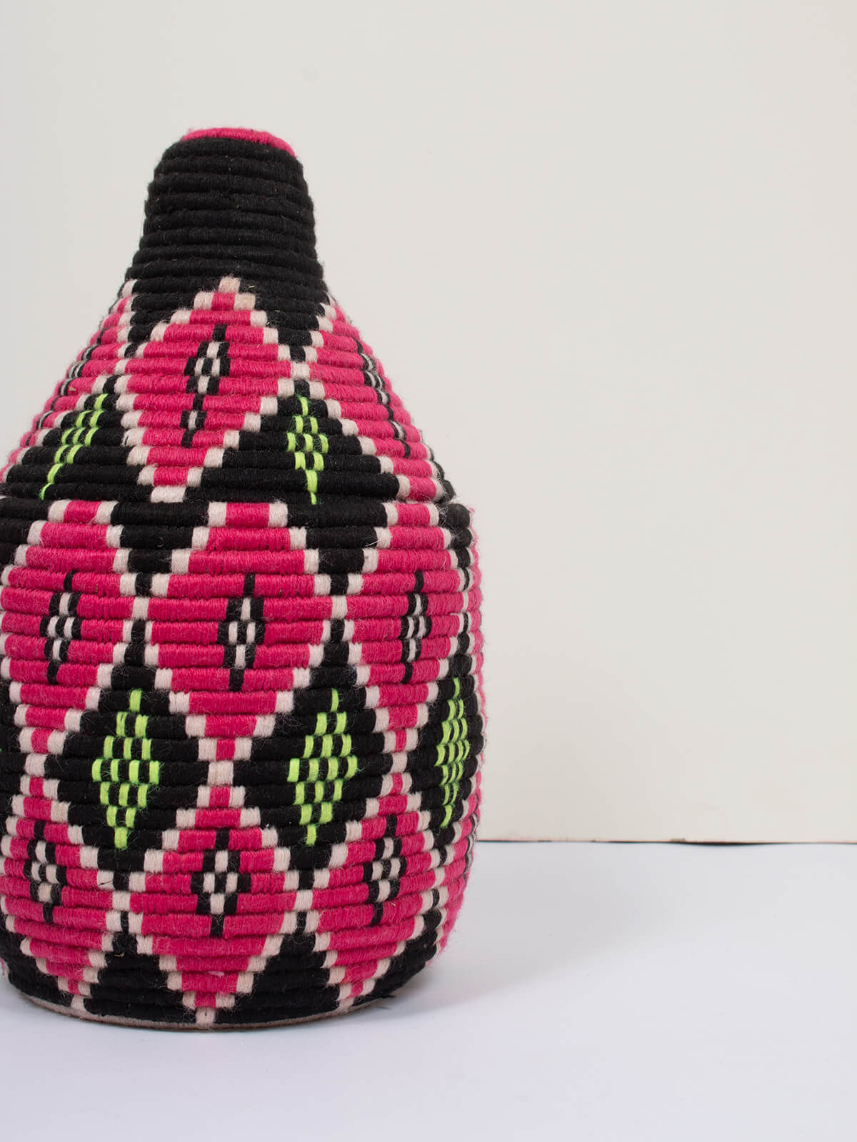 Authentic Moroccan Wool Pot No.342 – Handcrafted Home Decor for Boho & Farmhouse Style – Perfect for Planters, Storage & Cozy Kitchen Decor
