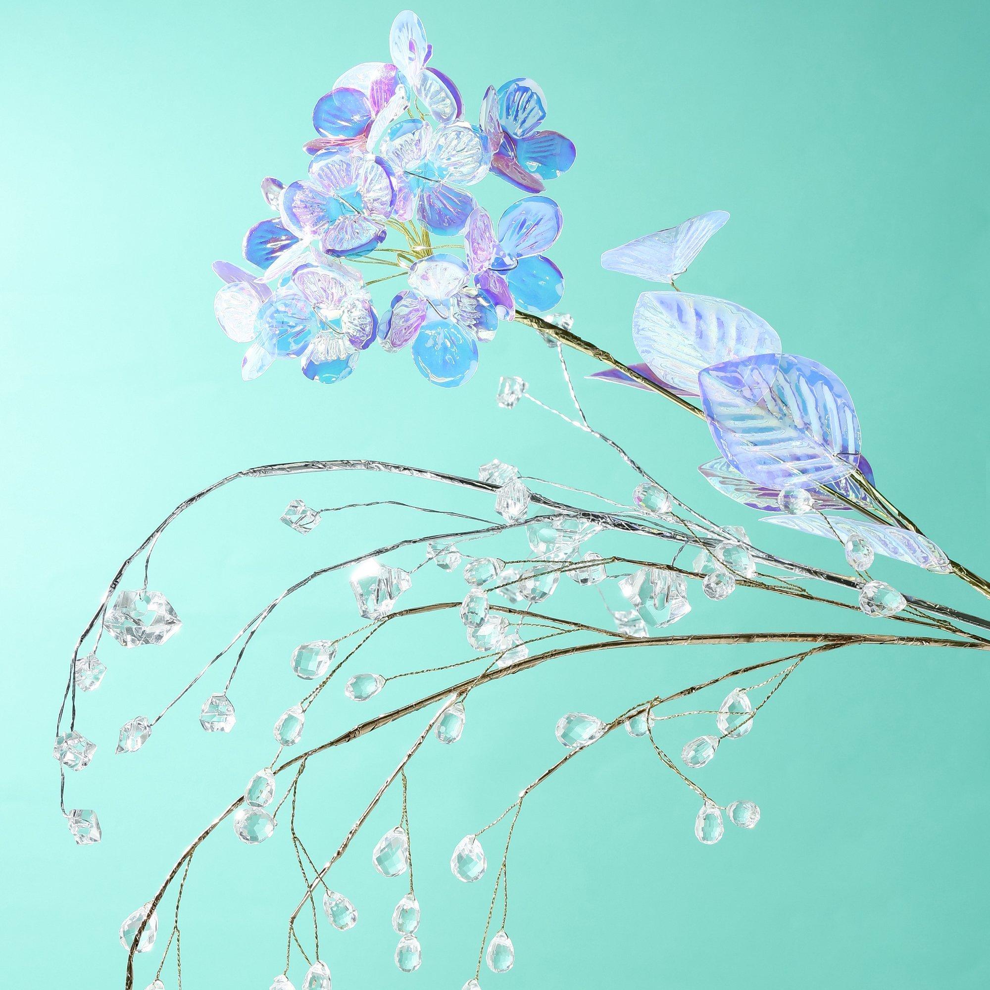 Artificial Hydrangea Aurora Acrylic Flower - Home Decor, Wedding Centerpiece, Office Desk Decoration