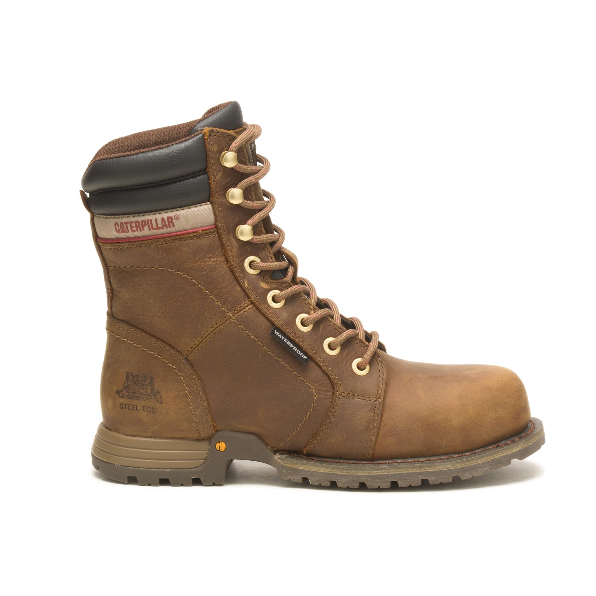 Cat Footwear Women's Echo Waterproof Steel Toe Work Boots - Slip Resistant Safety Shoes for Construction, Hiking & Outdoor Work