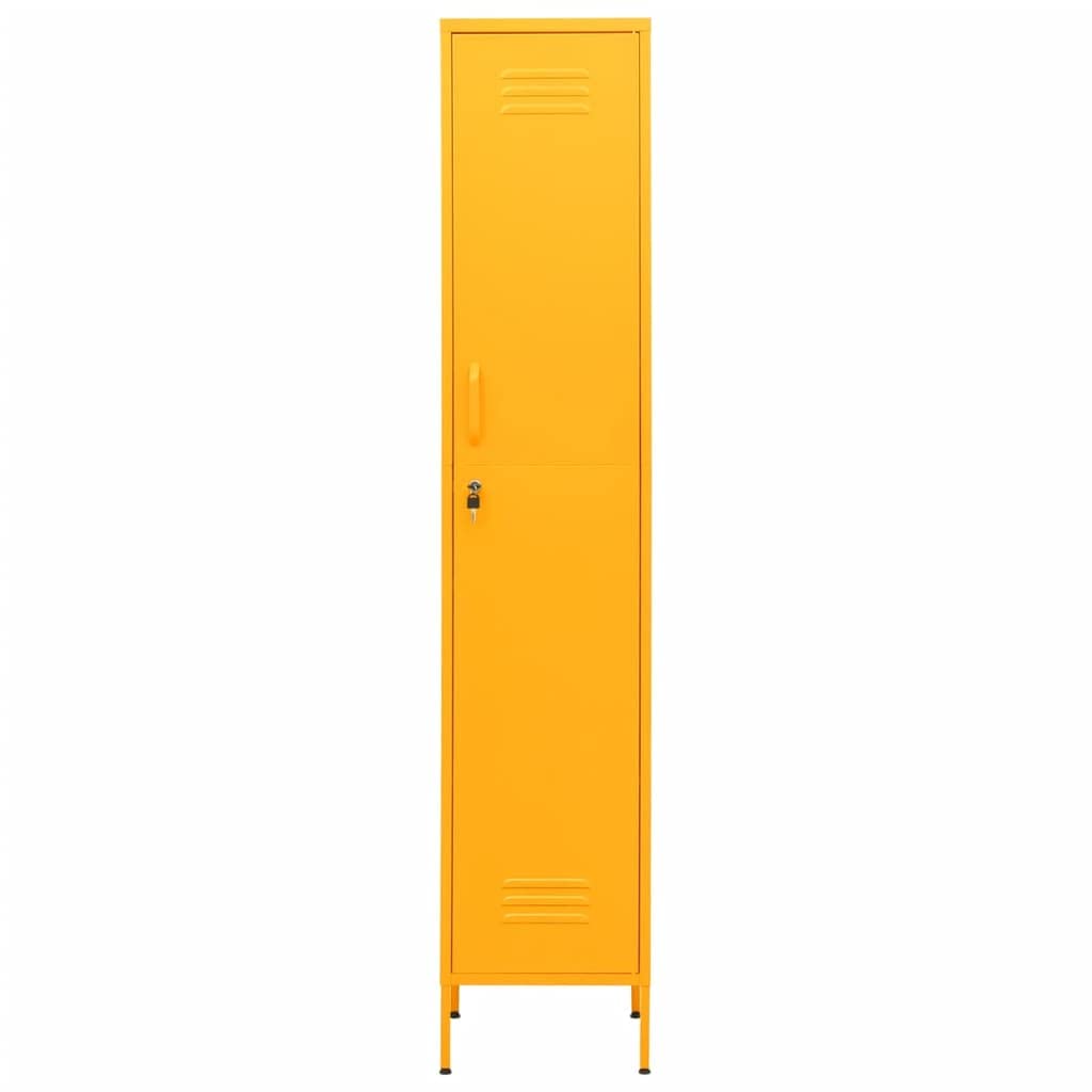 Mustard Yellow Steel Storage Cabinet - 13.8